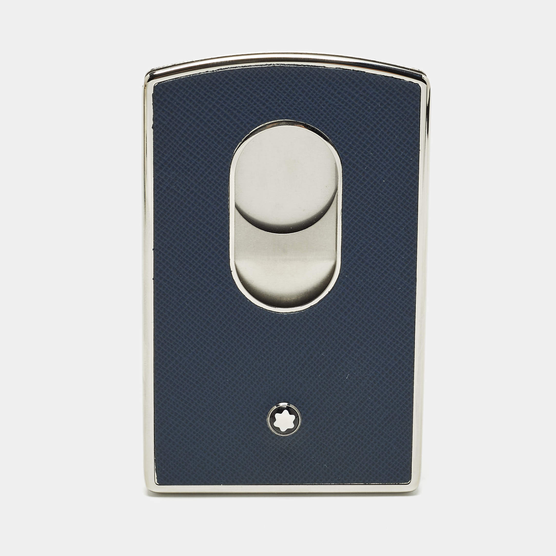 مملوكة مسبقًا علبة بطاقات صلبة من جلد أزرق مون بلان سارتوريال