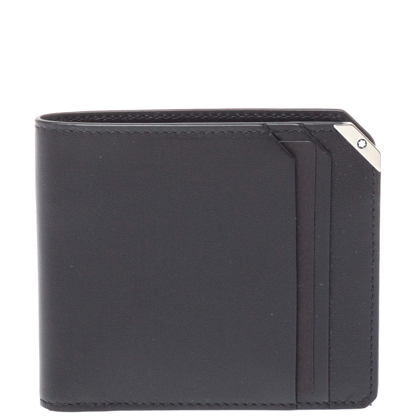 Pre Owned Montblanc Black Leather Urban Spirit 6cc Wallet 