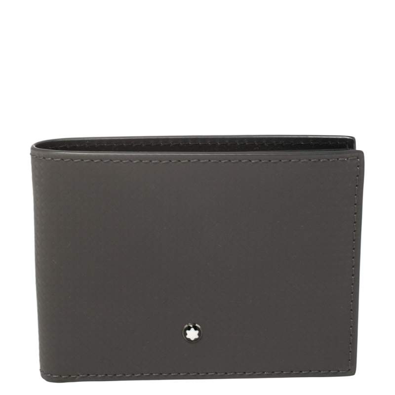 Montblanc Grey Leather Extreme 6CC Bifold Wallet 