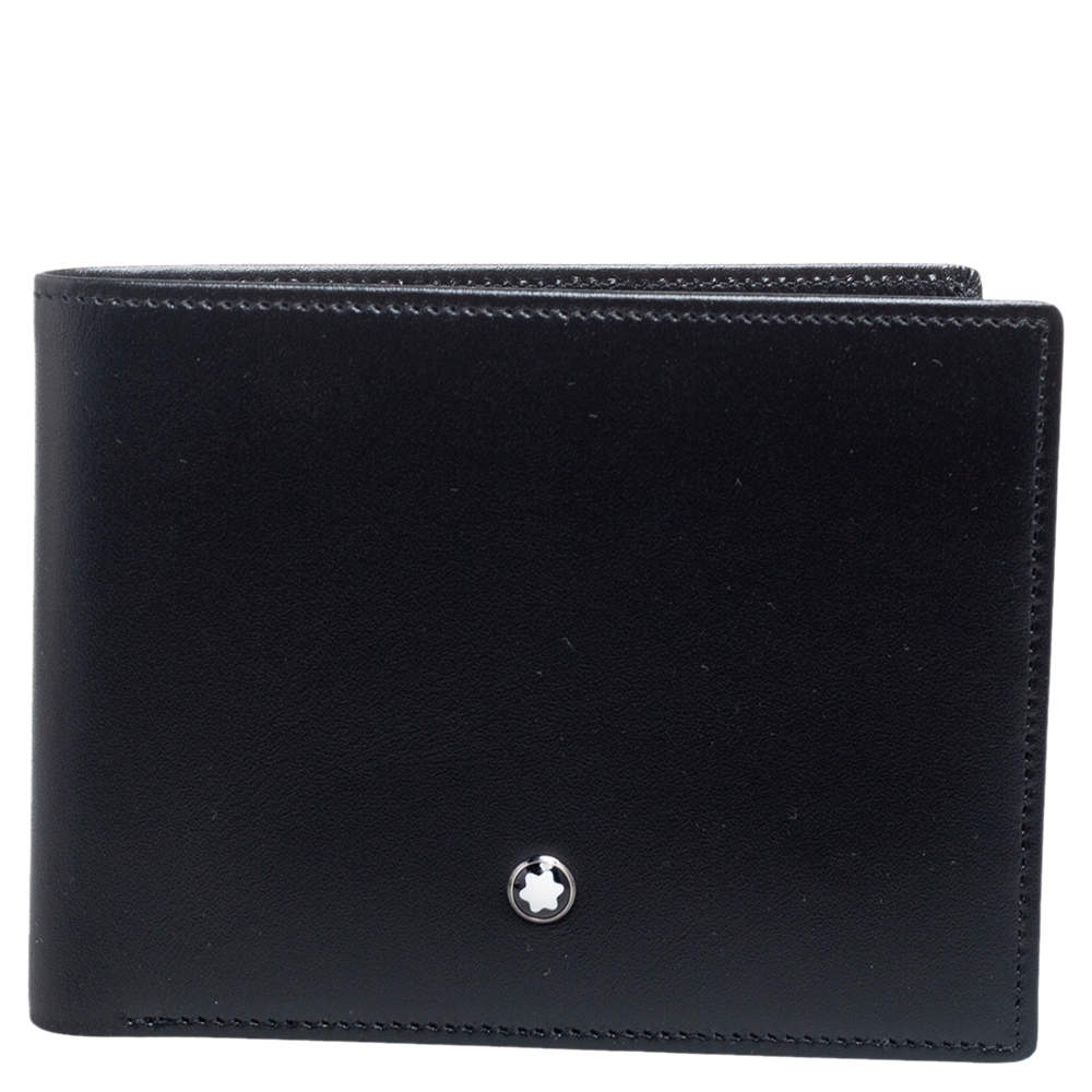 Pre Owned Montblanc Black Leather Sartorial Wallet