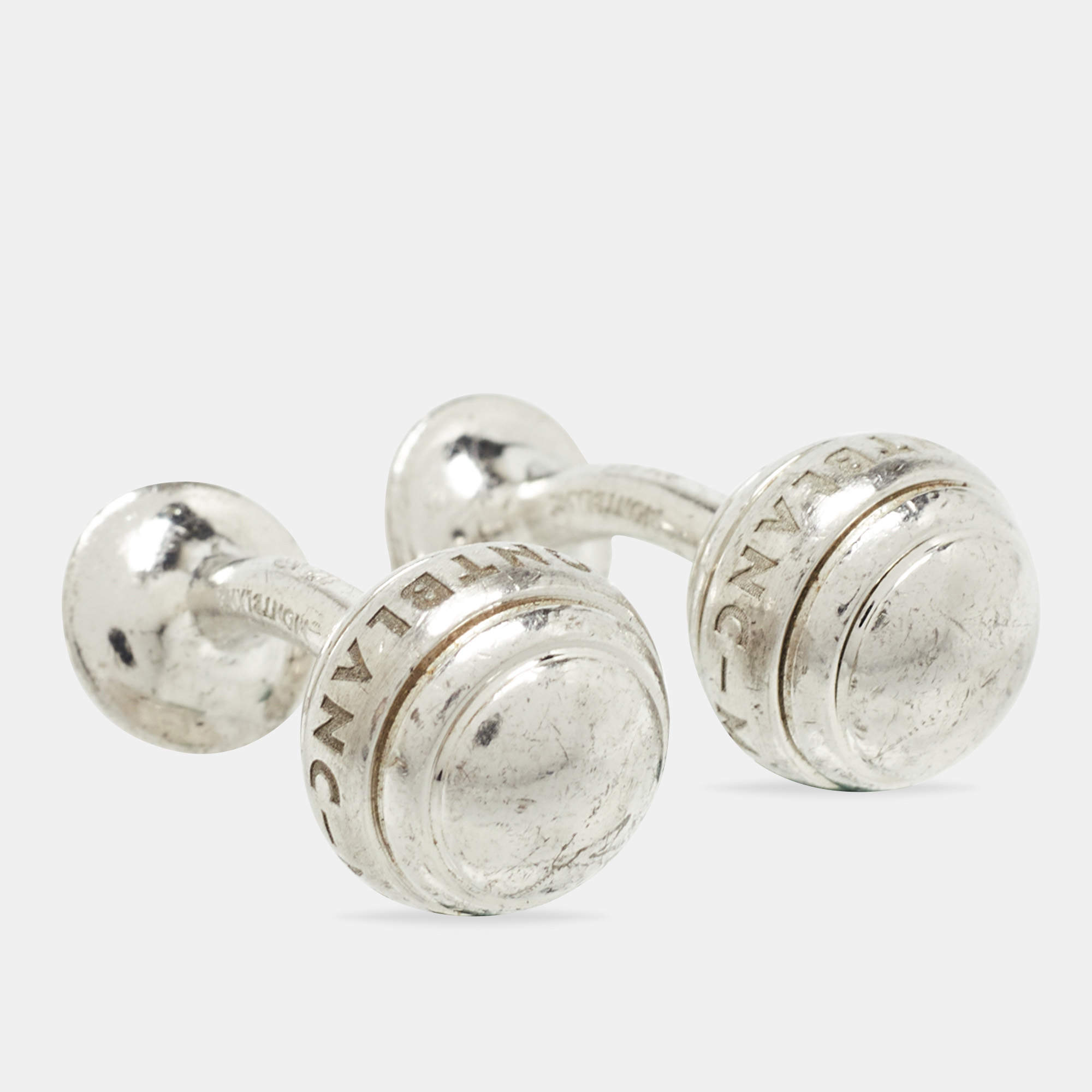Montblanc Sterling Silver Snowcap Emblem Cufflink