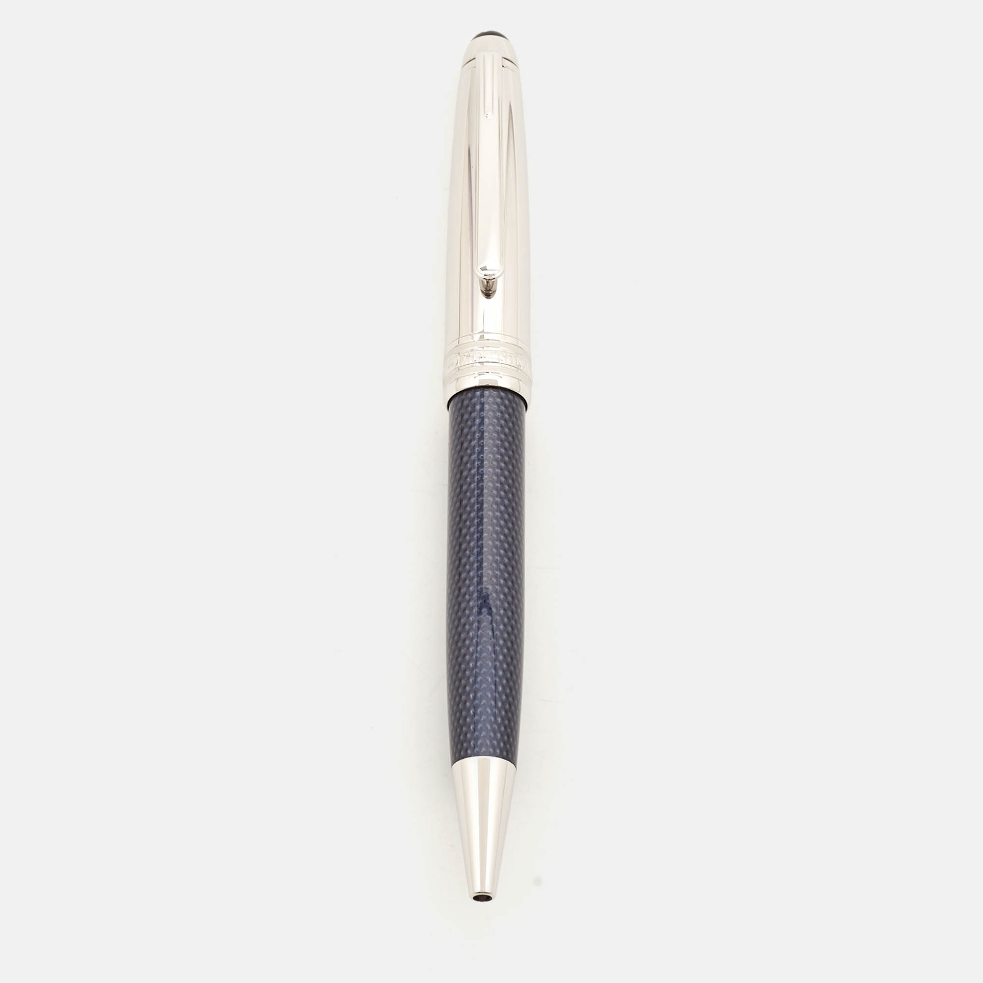 Montblanc Meisterstück Solitaire Doué Blue Hour Resin Silver Tone Classique Ballpoint Pen