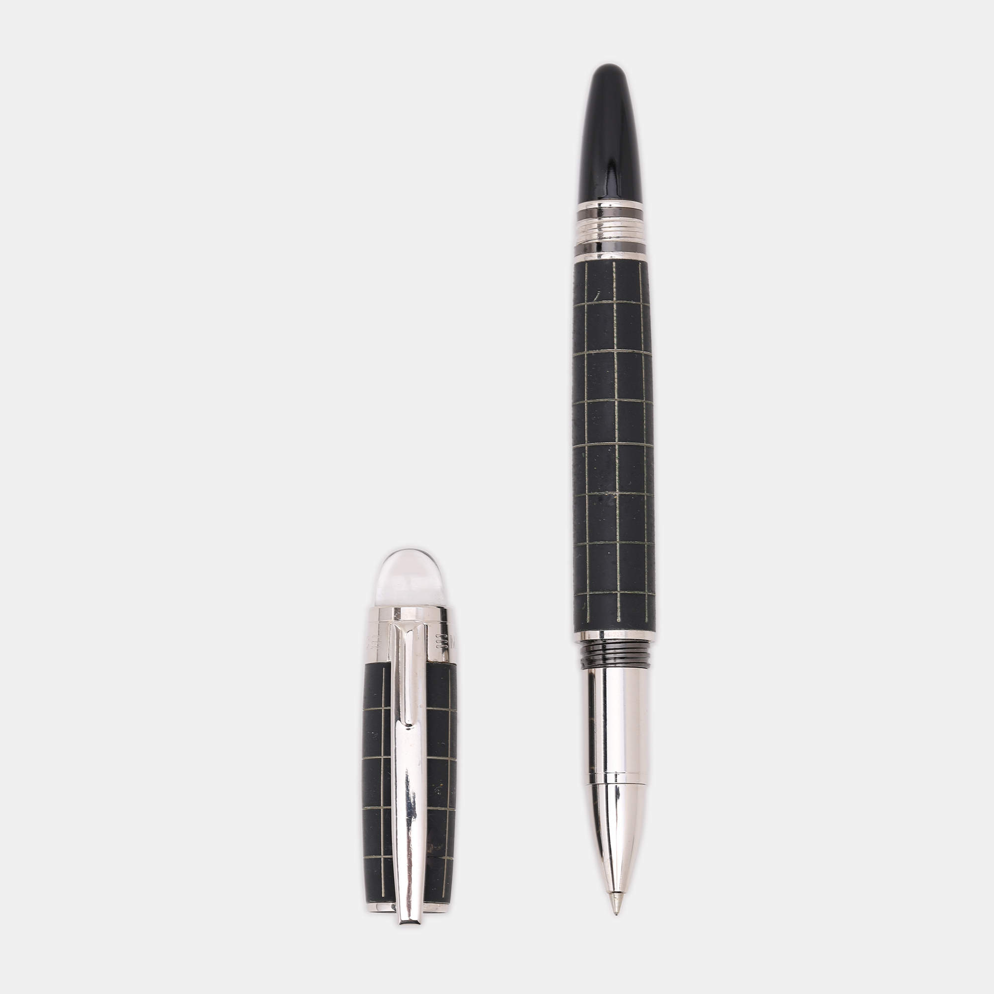 Montblanc Black Starwalker Rubber Resin Silver Tone Ballpoint Pen