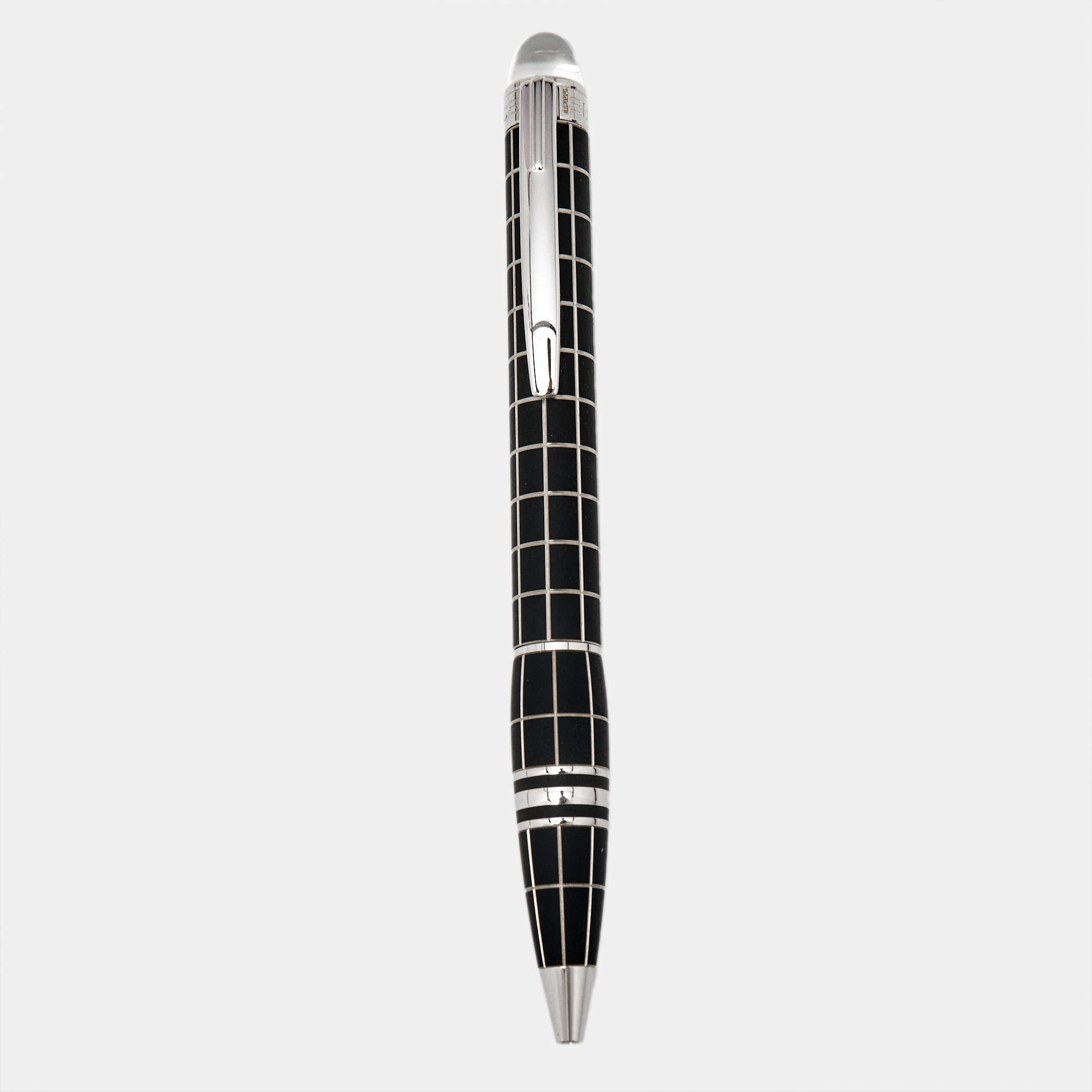 Montblanc Starwalker Black Grid Silver Tone Ballpoint Pen