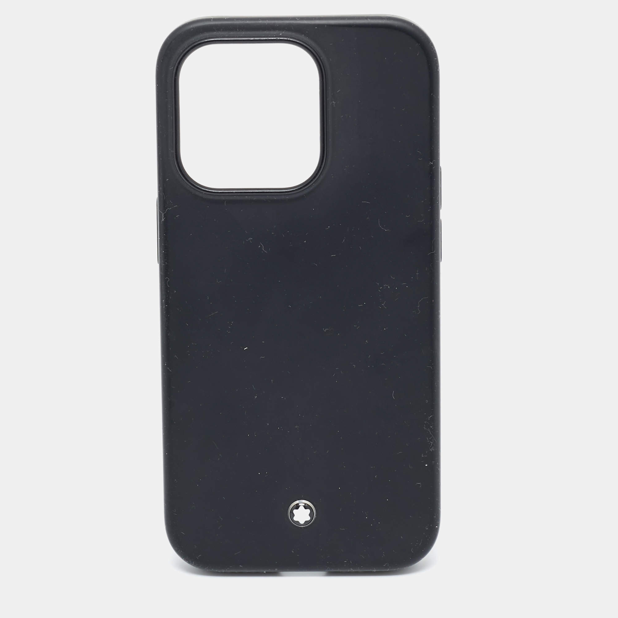 Pre Owned Montblanc Black Rubber Sartorial iPhone 14 Pro Case