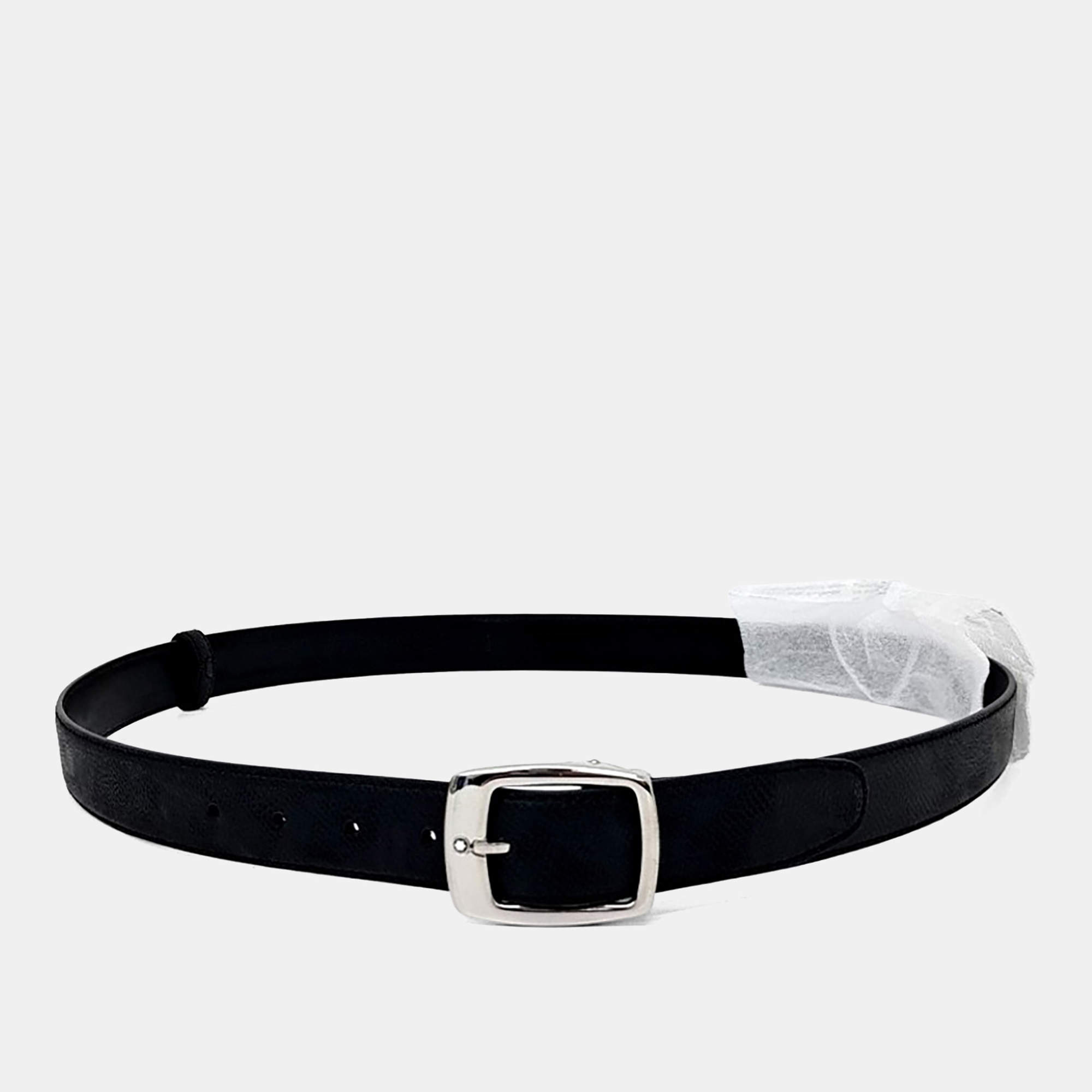 مملوكة مسبقًا Montblanc Black Leather belt