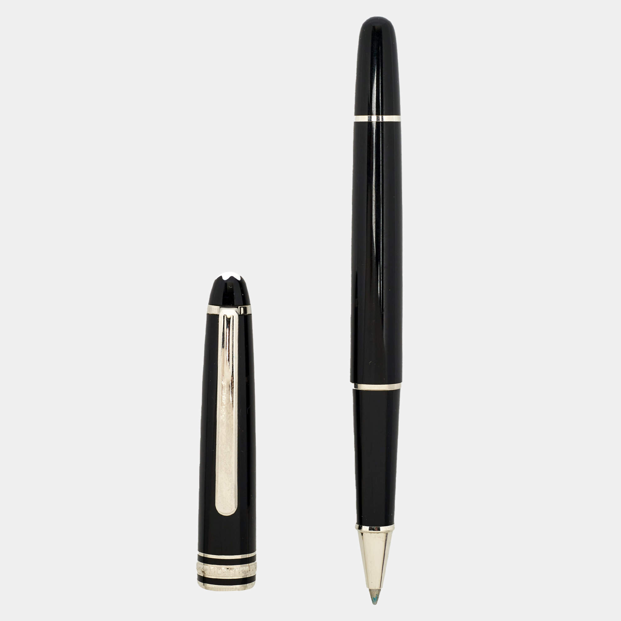 مملوكة مسبقًا Montblanc Meisterstück Resin Silver Tone Rollerball Pen