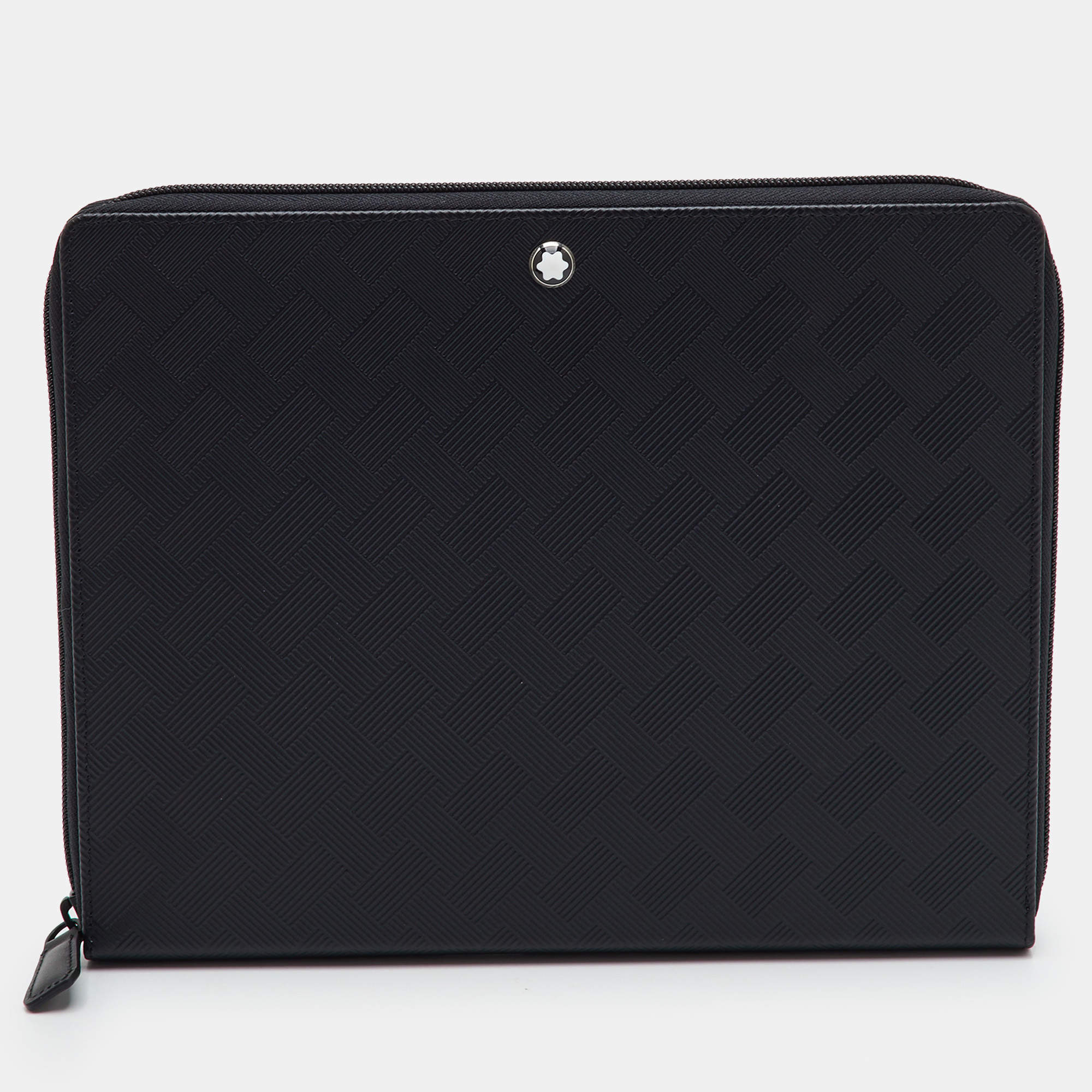 Pre Owned Montblanc Extreme 3.0 Medium Black Leather Notebook Holder