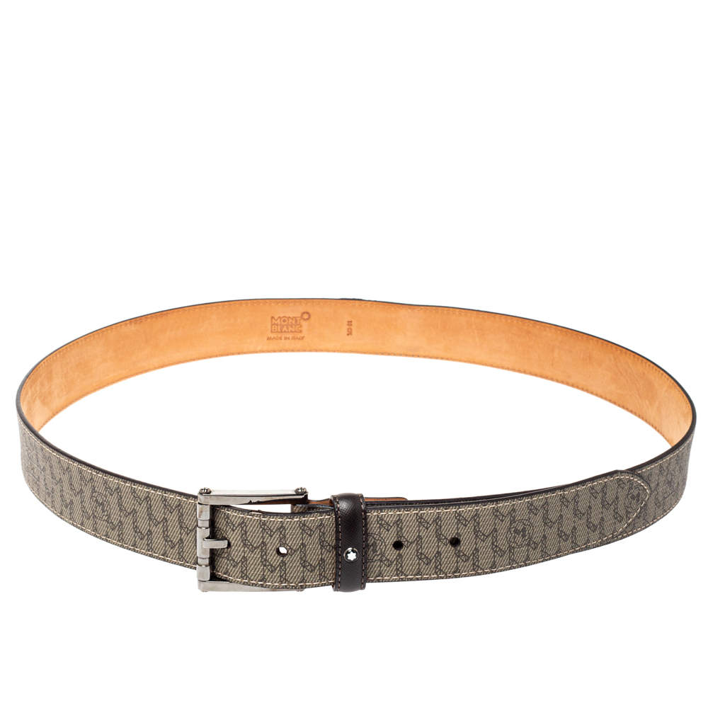 Montblanc Signature Coated Canvas Belt 100CM