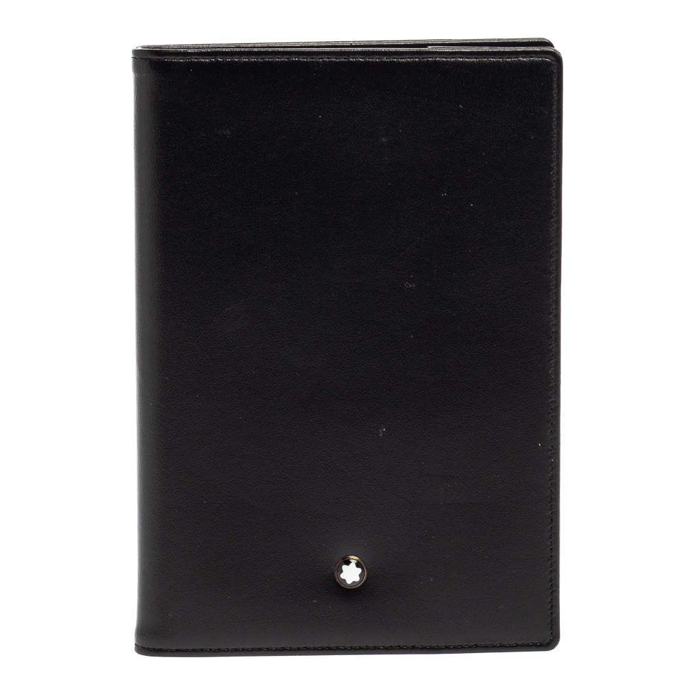 Pre Owned Montblanc Black Leather Meisterstuck Passport Holder