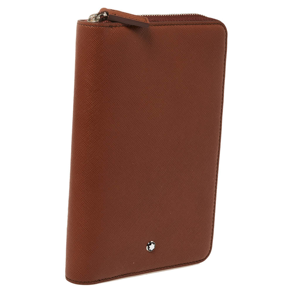 Montblanc Brown Leather Zip Around Agenda Organizer Montblanc