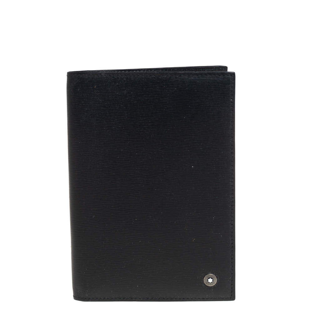 مملوكة مسبقًا Montblanc Black Leather Passport Holder