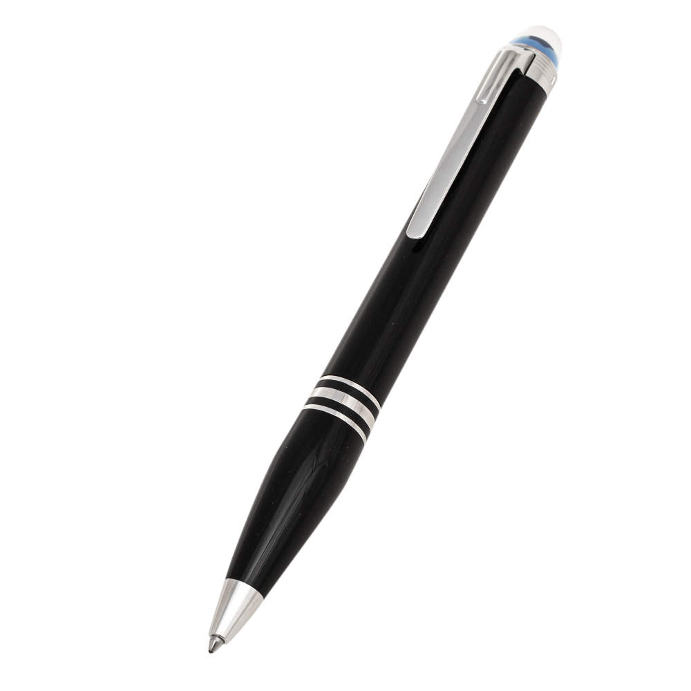 Pre Owned Montblanc StarWalker Black Resin Platinum Finish Ballpoint Pen