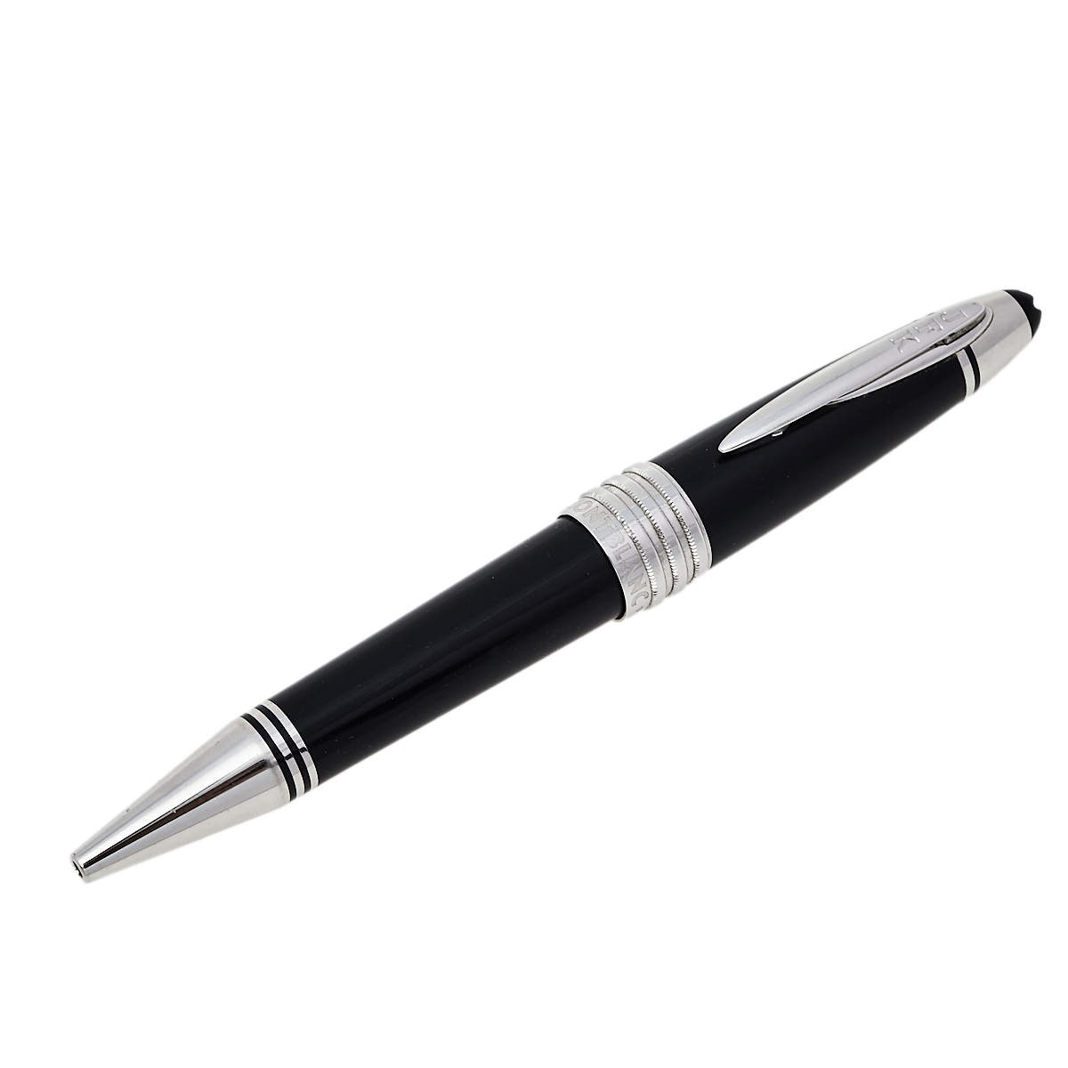 Pre Owned Montblanc Great Characters John F. Kennedy Special Edition Dark Blue Precious Resin Ballpoint Pen