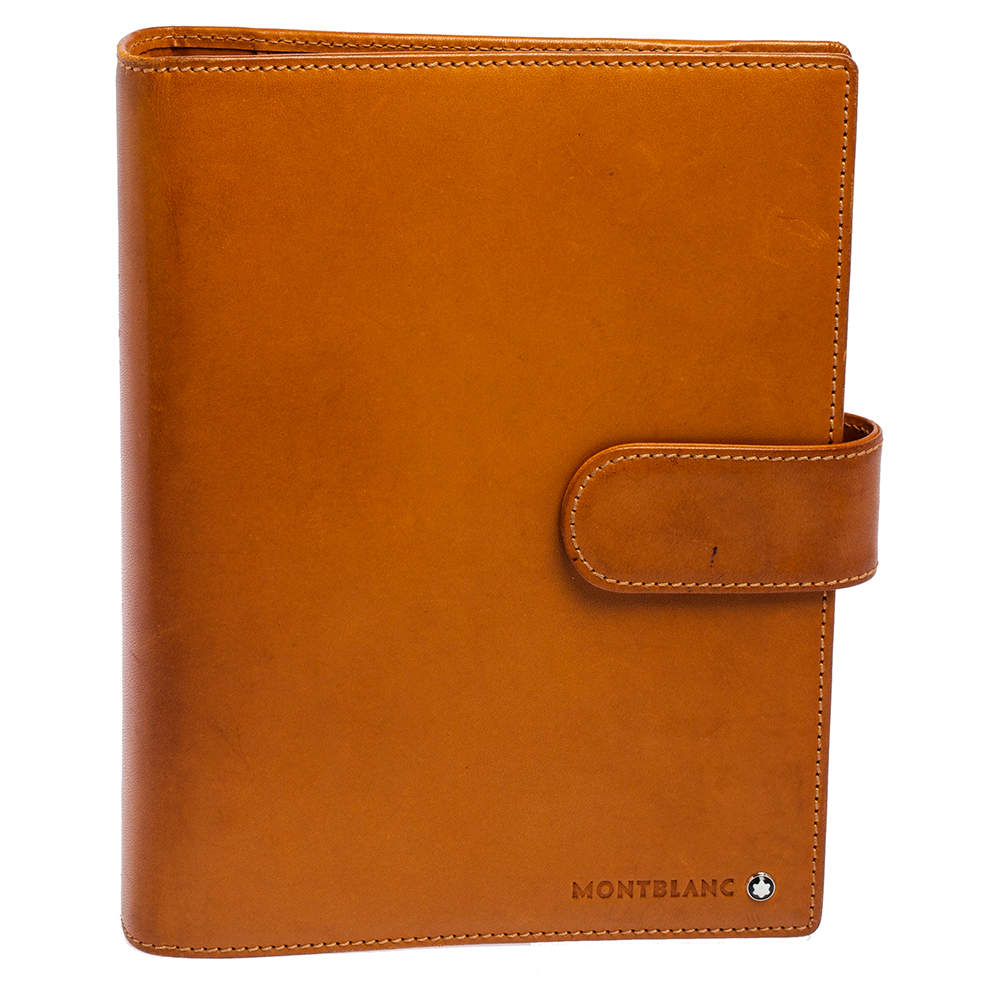 Pre Owned Montblanc Tan Leather Agenda Cover