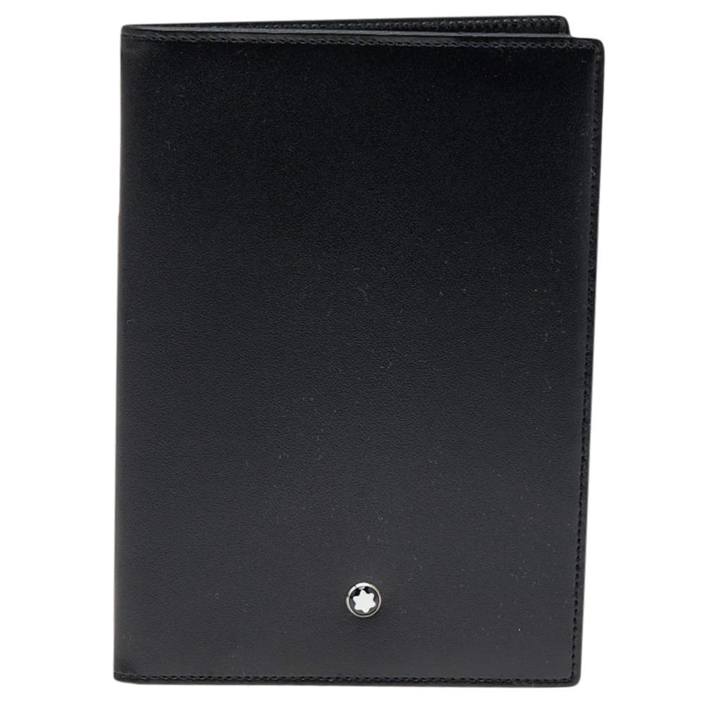 مملوكة مسبقًا Montblanc Black Leather Passport Holder