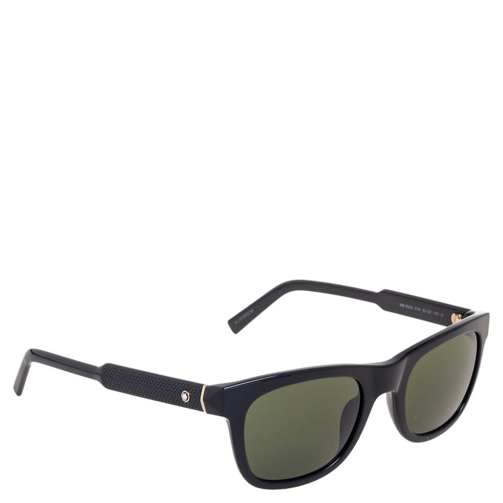 Montblanc Black MB652S Square Sunglasses