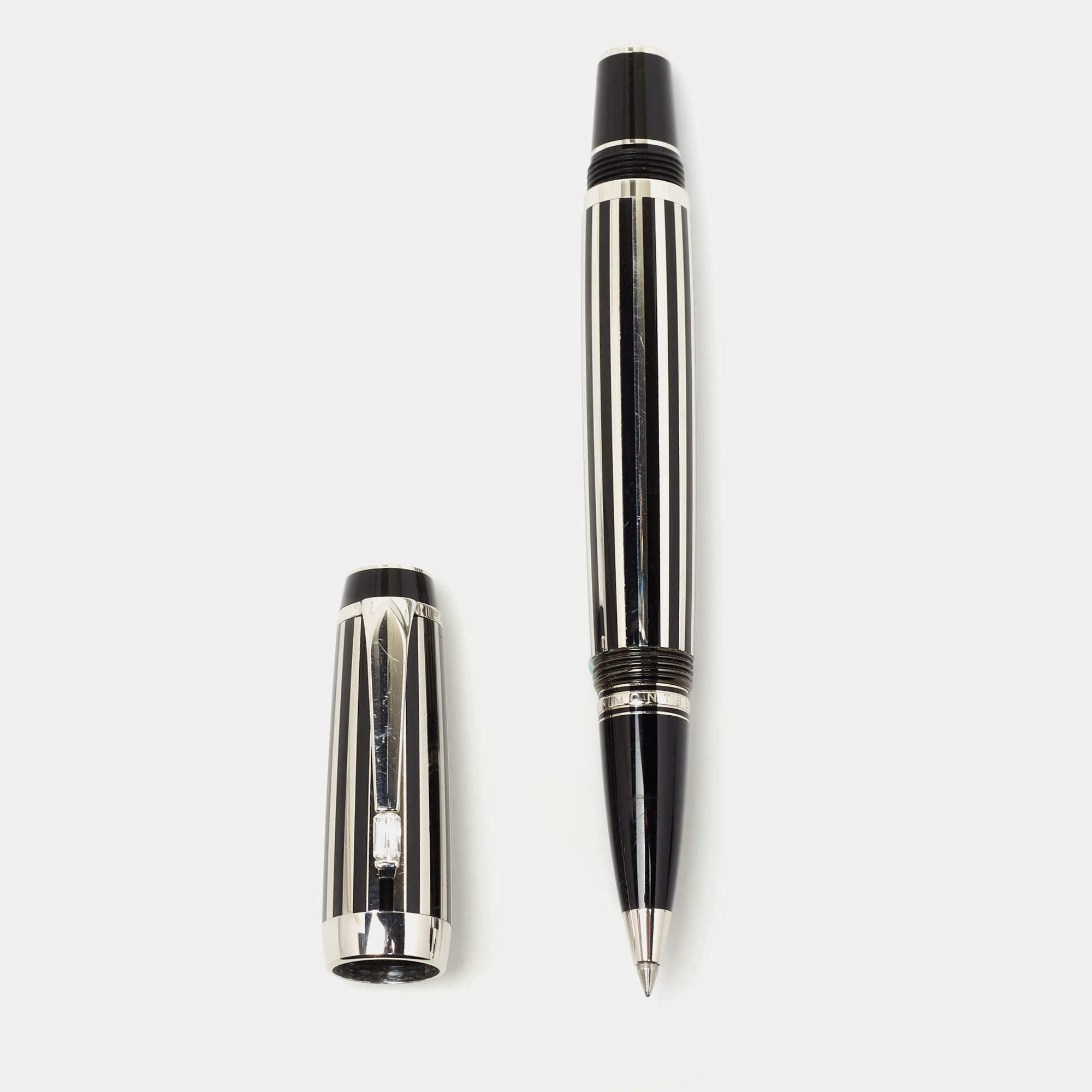 Monblanc Boheme Black Resin Platinum Plated Metal Rollerball Pen