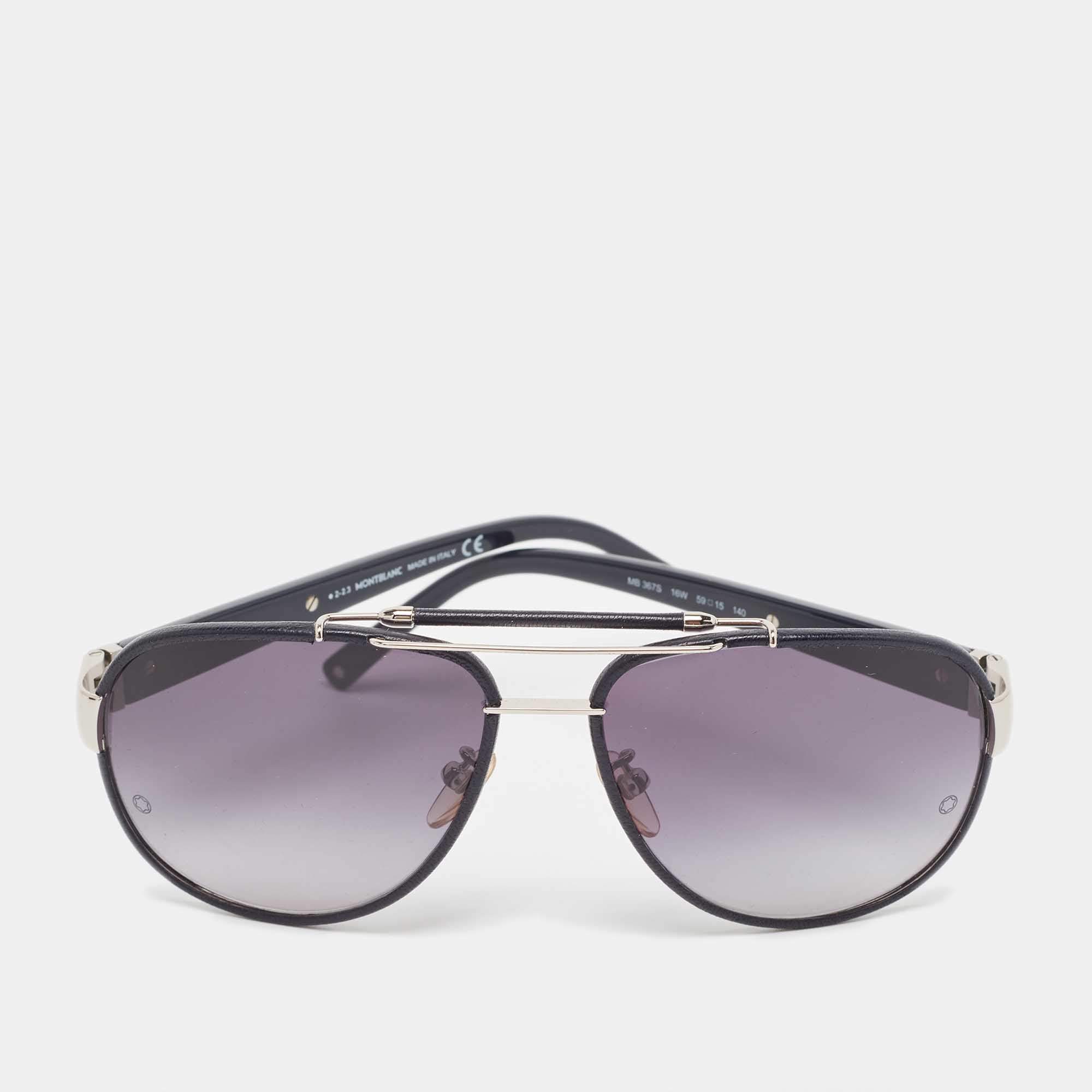 Pre Owned Montblanc Blue Gradient MB468S Gradient Aviator Sunglasses