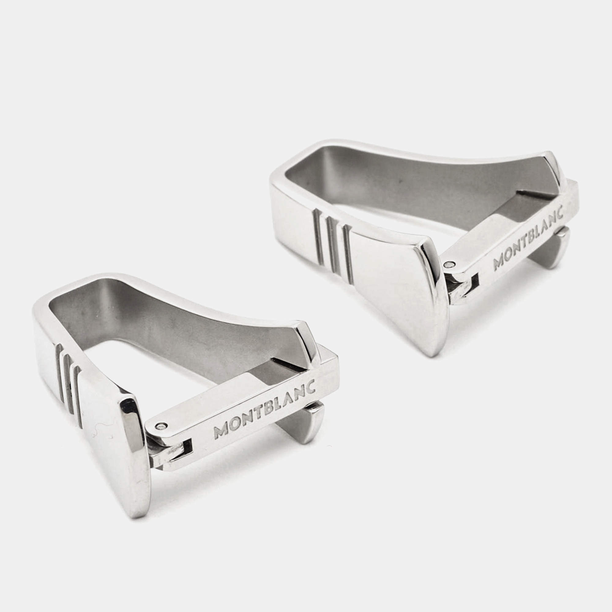 Pre Owned Montblanc Sartorial Silver Tone Cufflinks