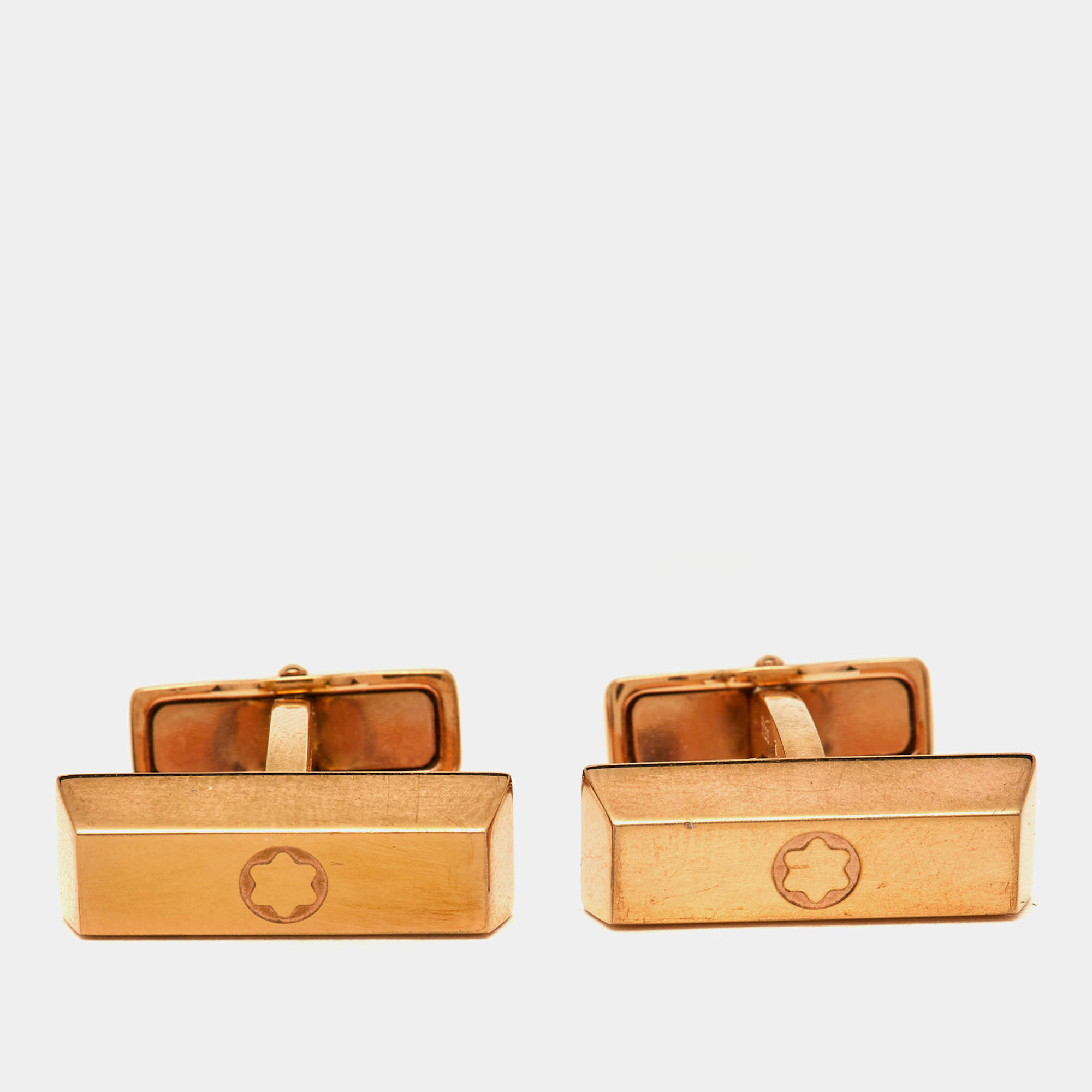 Montblanc Gold Tone Stainless Steel Cufflinks