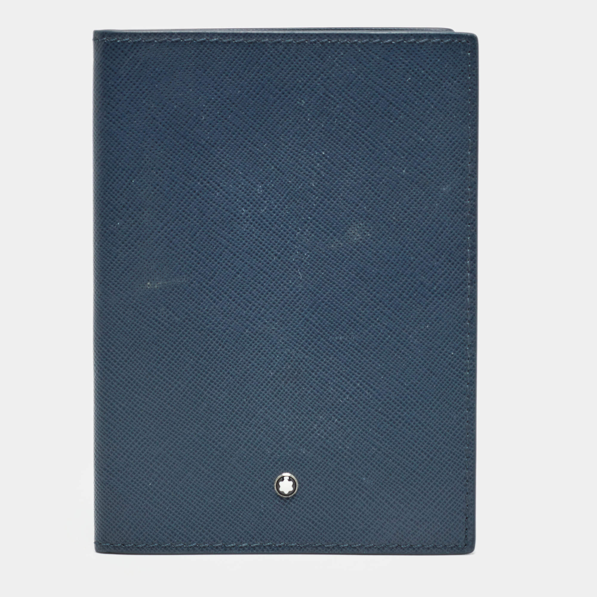 Montblanc Navy Blue Leather Sartorial Passport Holder