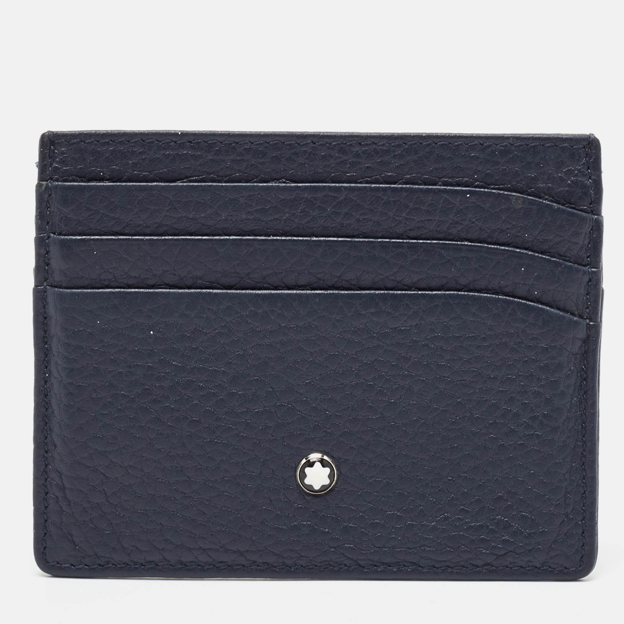 Montblanc Blue Grain Leather Meisterstuck 6CC Card Holder