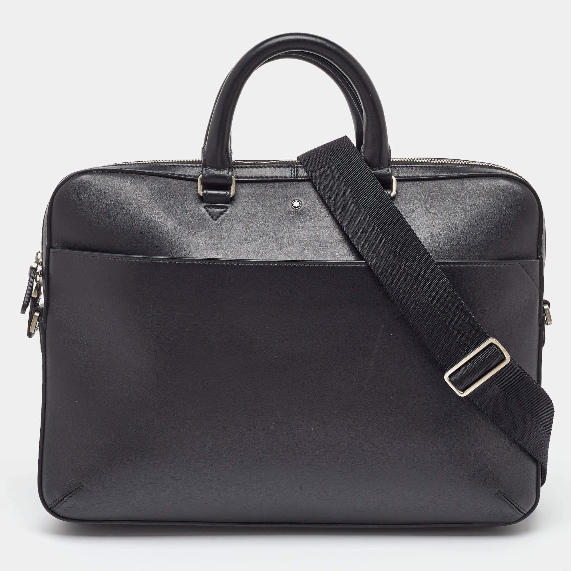 Montblanc Black Leather Sartorial Document Briefcase