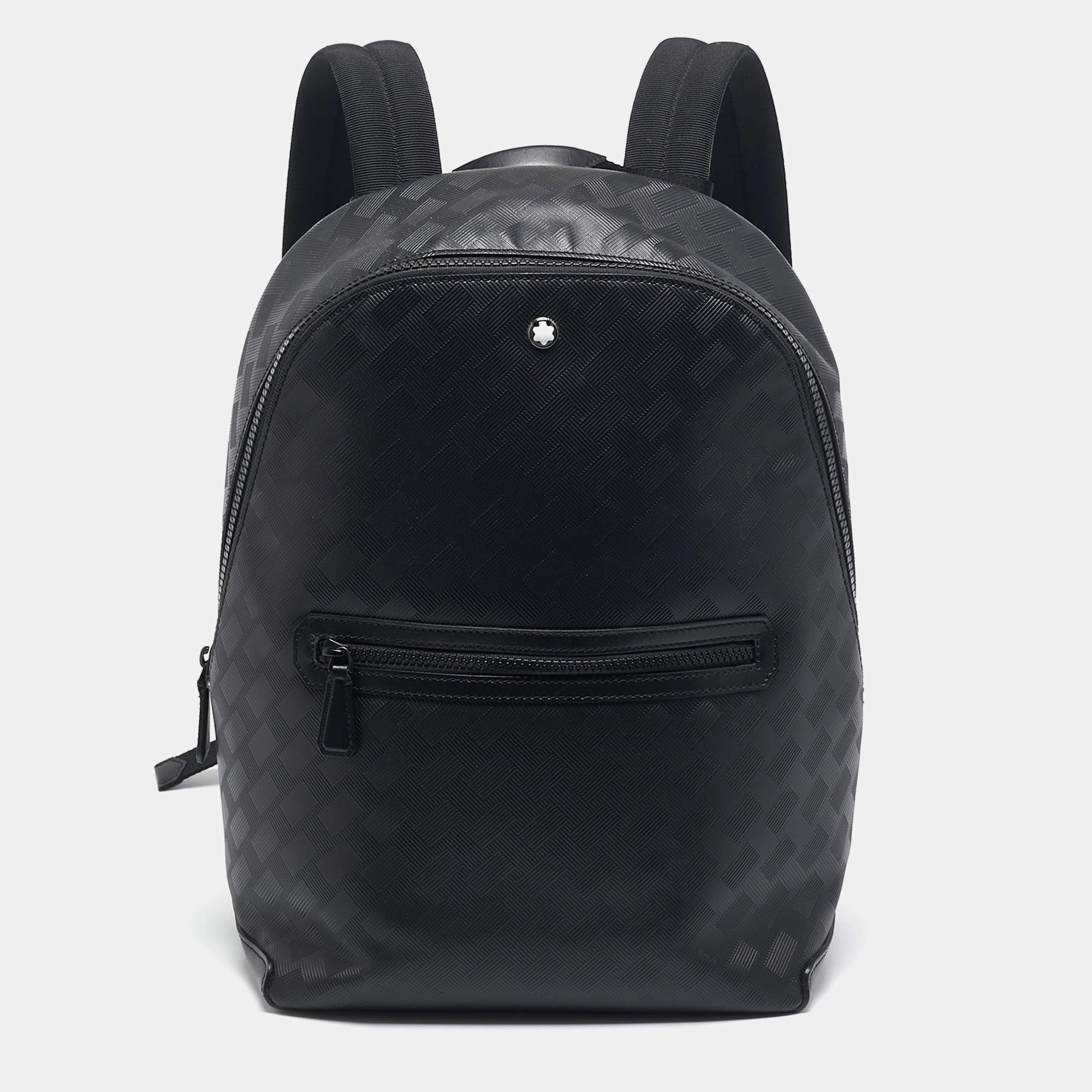 Pre Owned Montblanc Black Textured Leather Extreme 3.0 Backpack