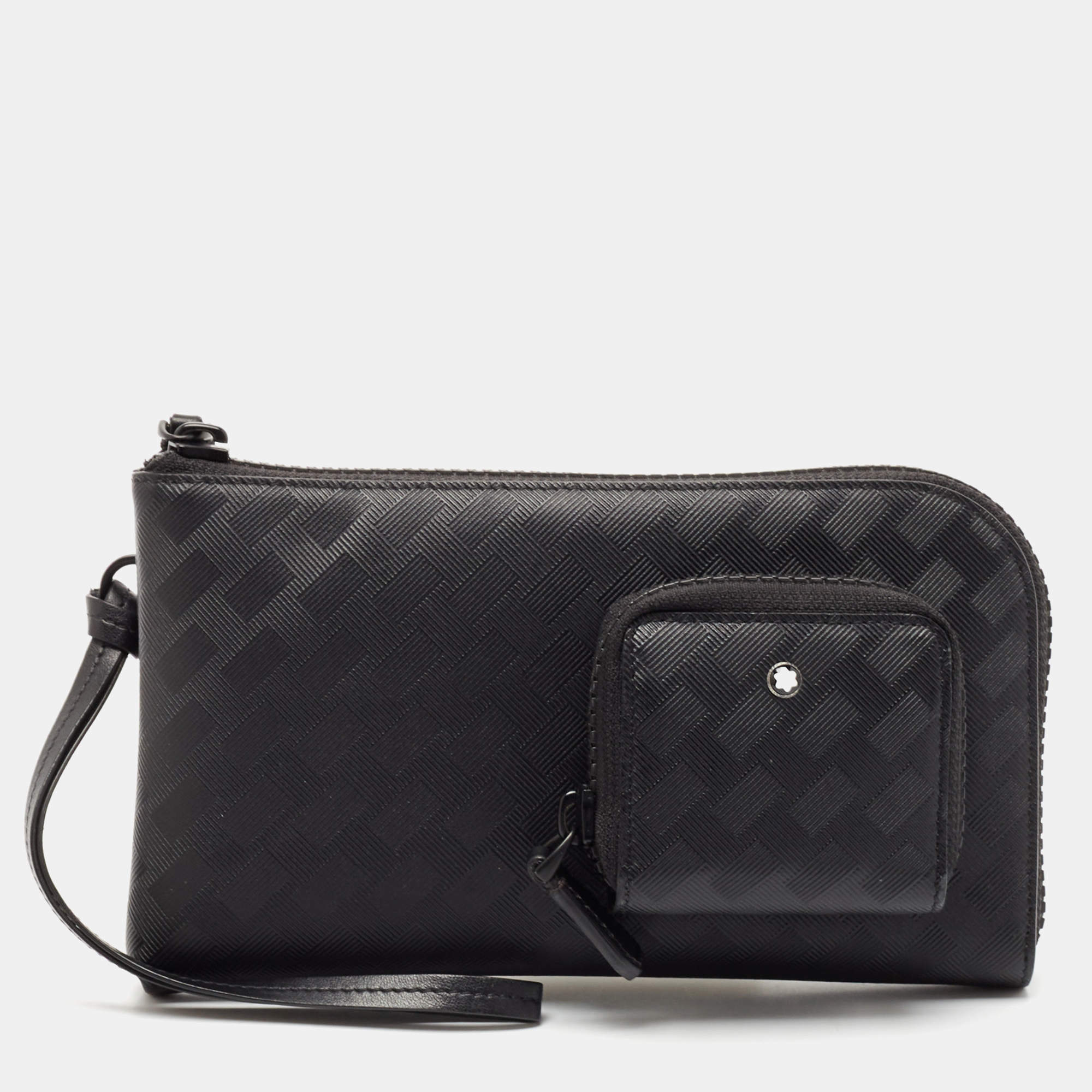 Montblanc Black Textured Leather Extreme 3.0 Zip Around Wallet