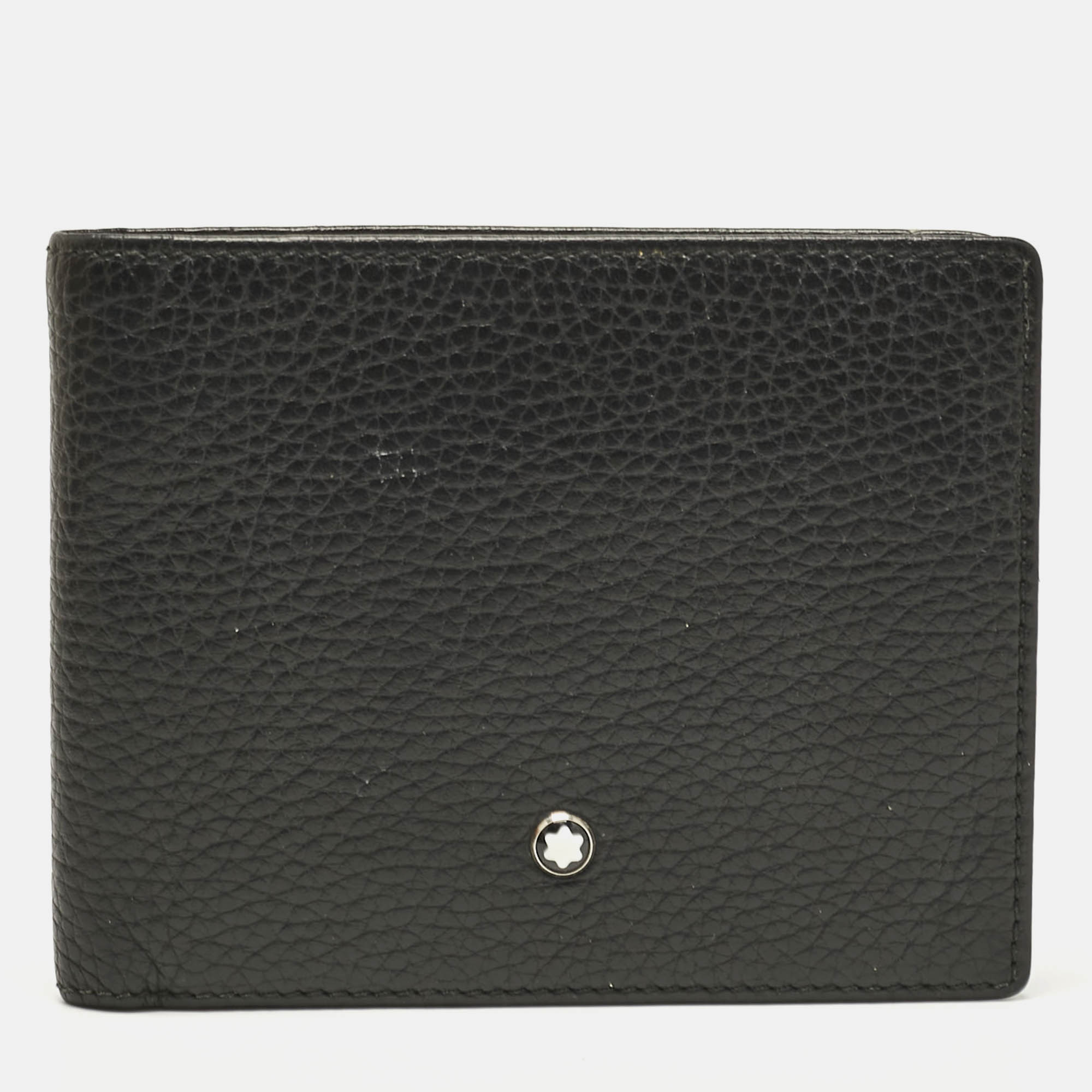 Montblanc Black Leather Meisterstuck 6CC Bifold Wallet