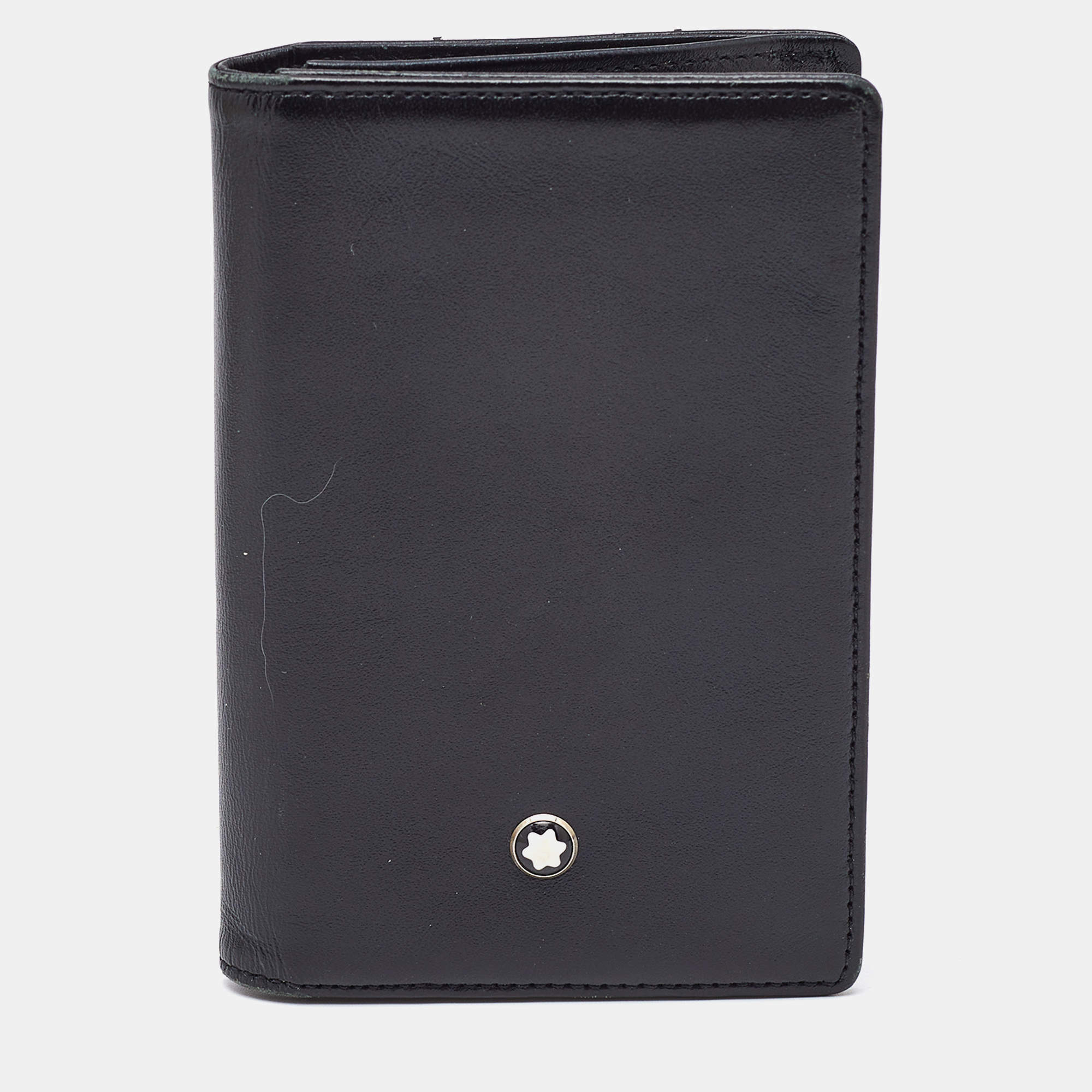 Montblanc Black Leather Meisterstuck Bifold Card Holder