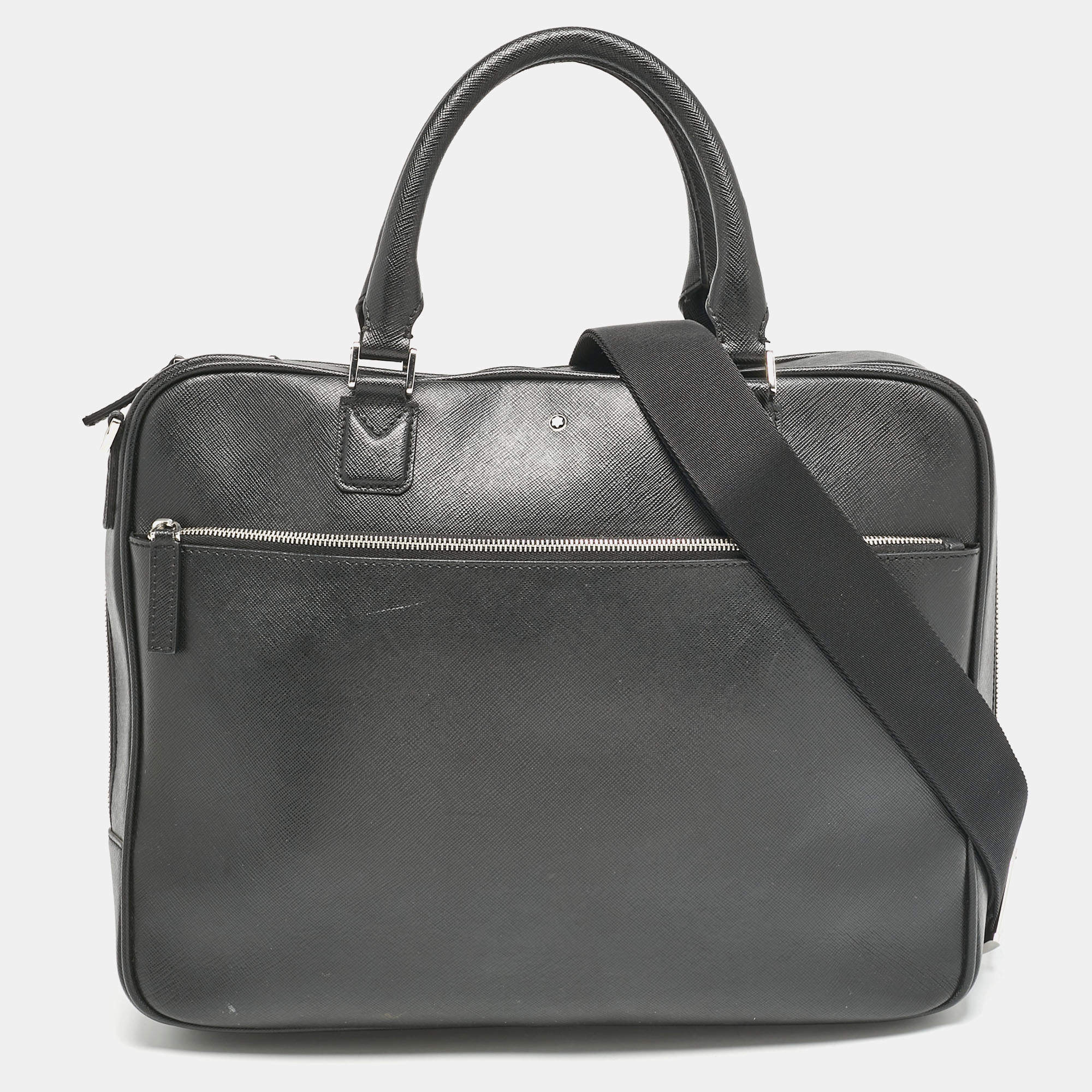 Montblanc Black Leather Sartorial Document Briefcase