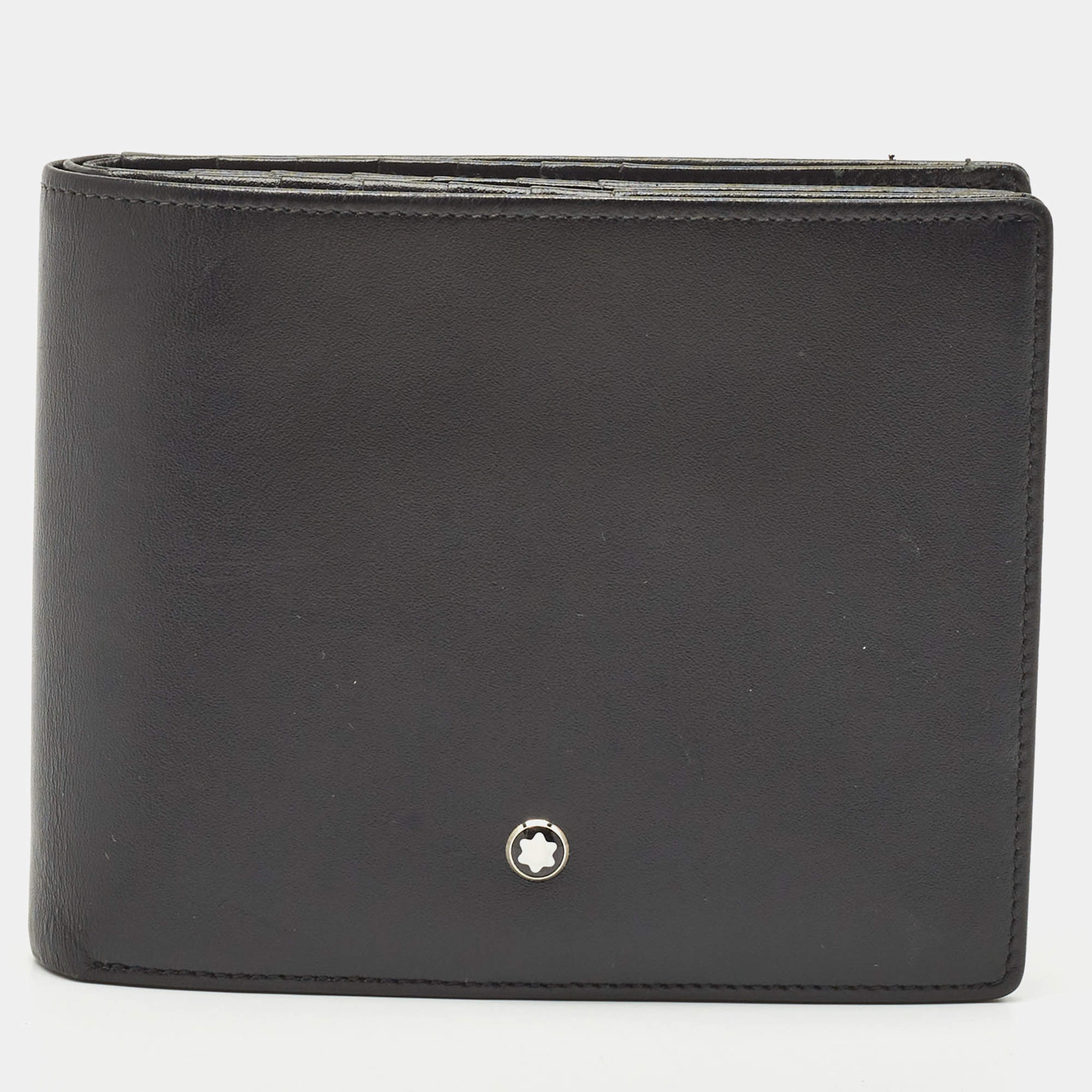 Montblanc Black Leather Meisterstuck 12CC Bifold Wallet