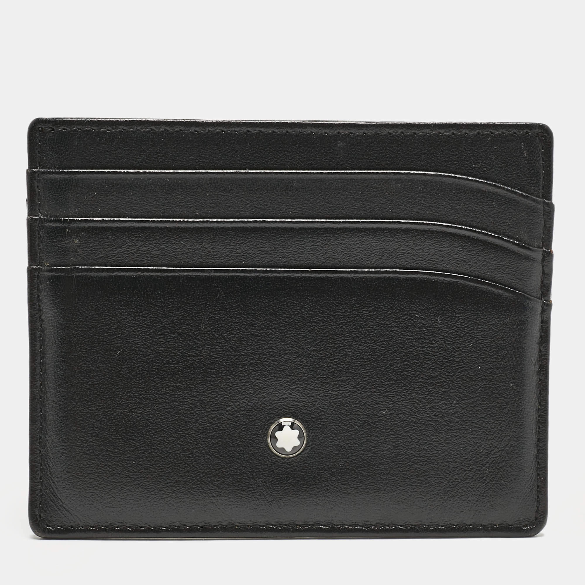 Montblanc Black Leather Meisterstuck 6CC Card Holder