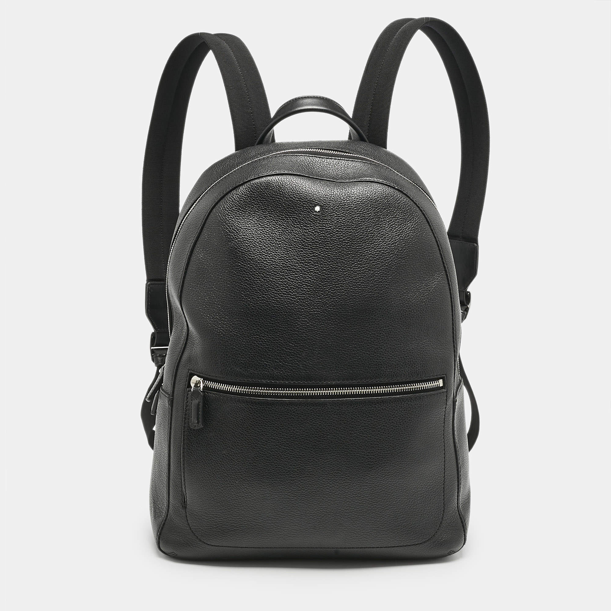 Montblanc Black Leather Meisterstuck Backpack