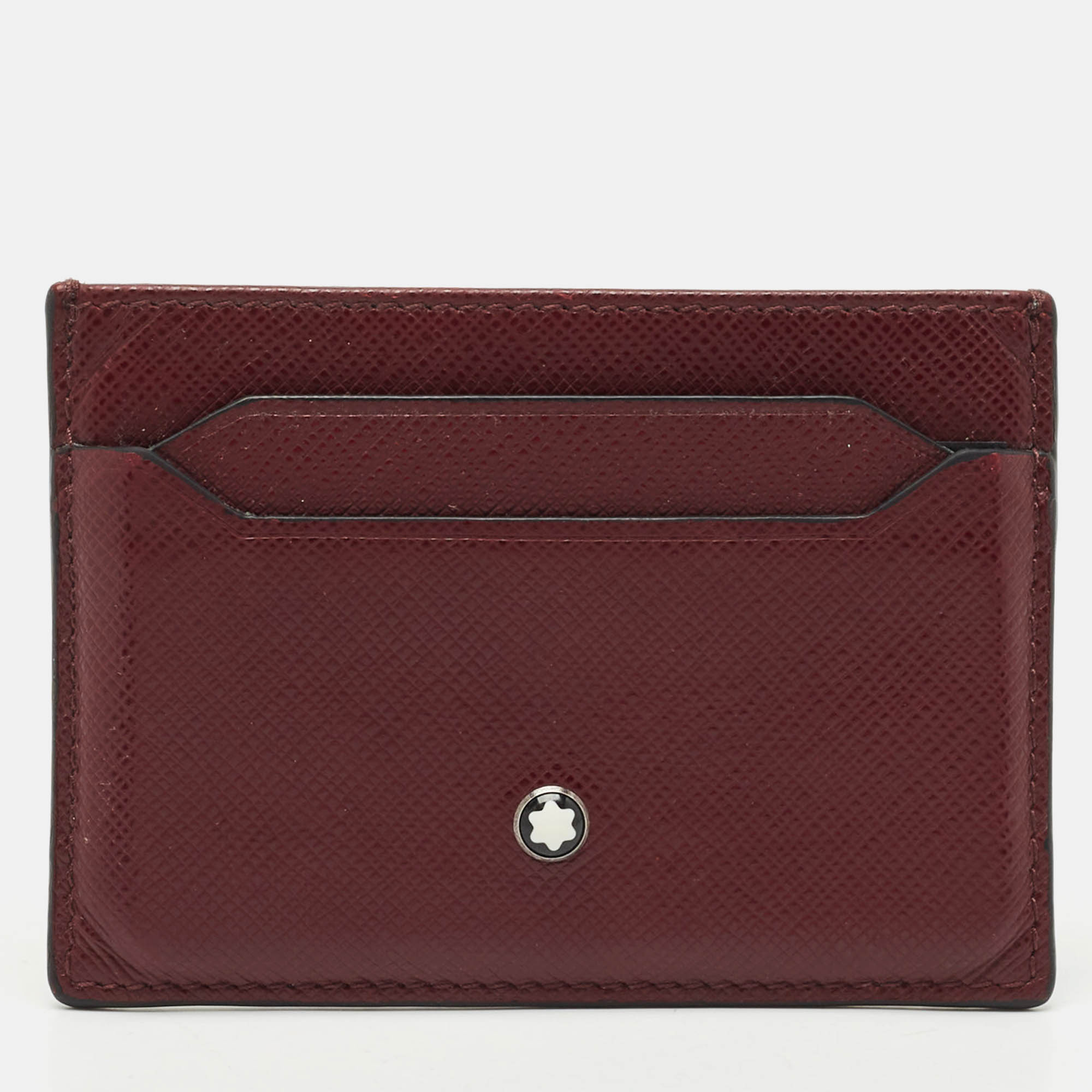 Montblanc Burgundy Leather Meisterstuck Card Holder