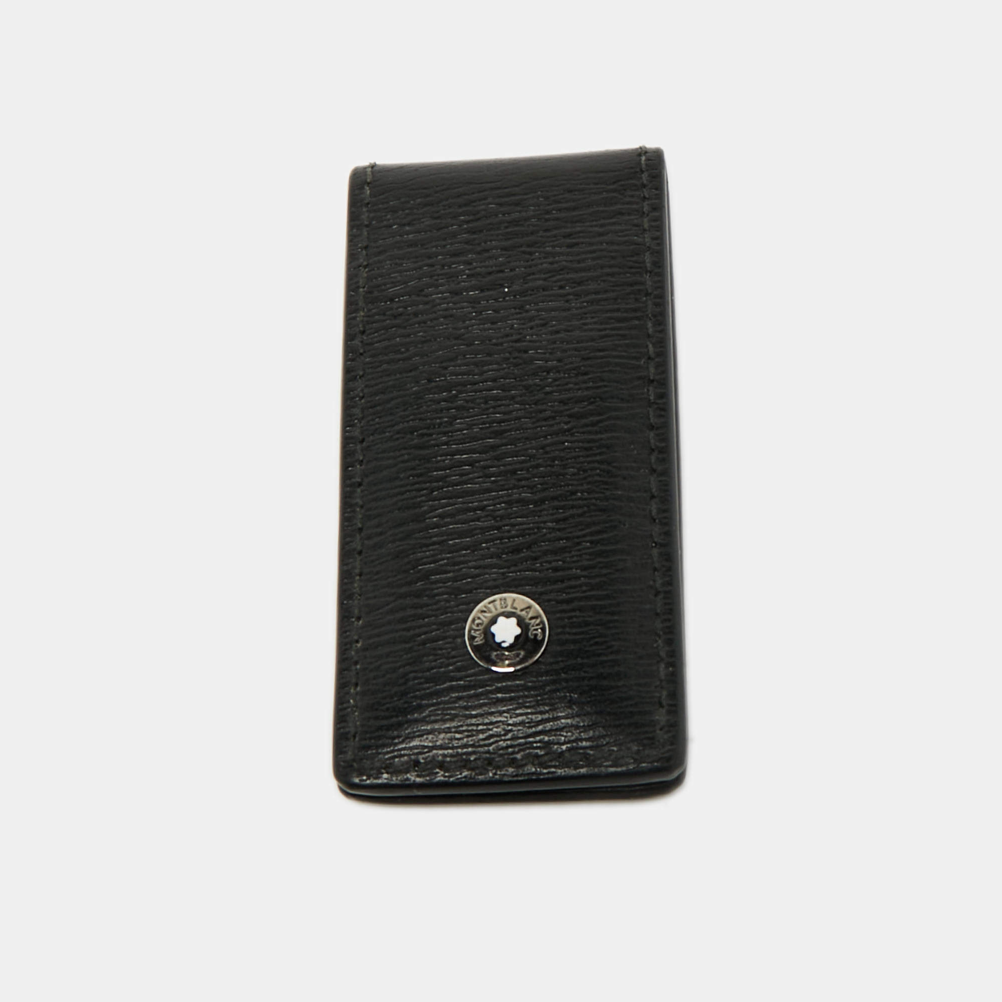 Pre Owned Montblanc Black Leather Westside Money Clip