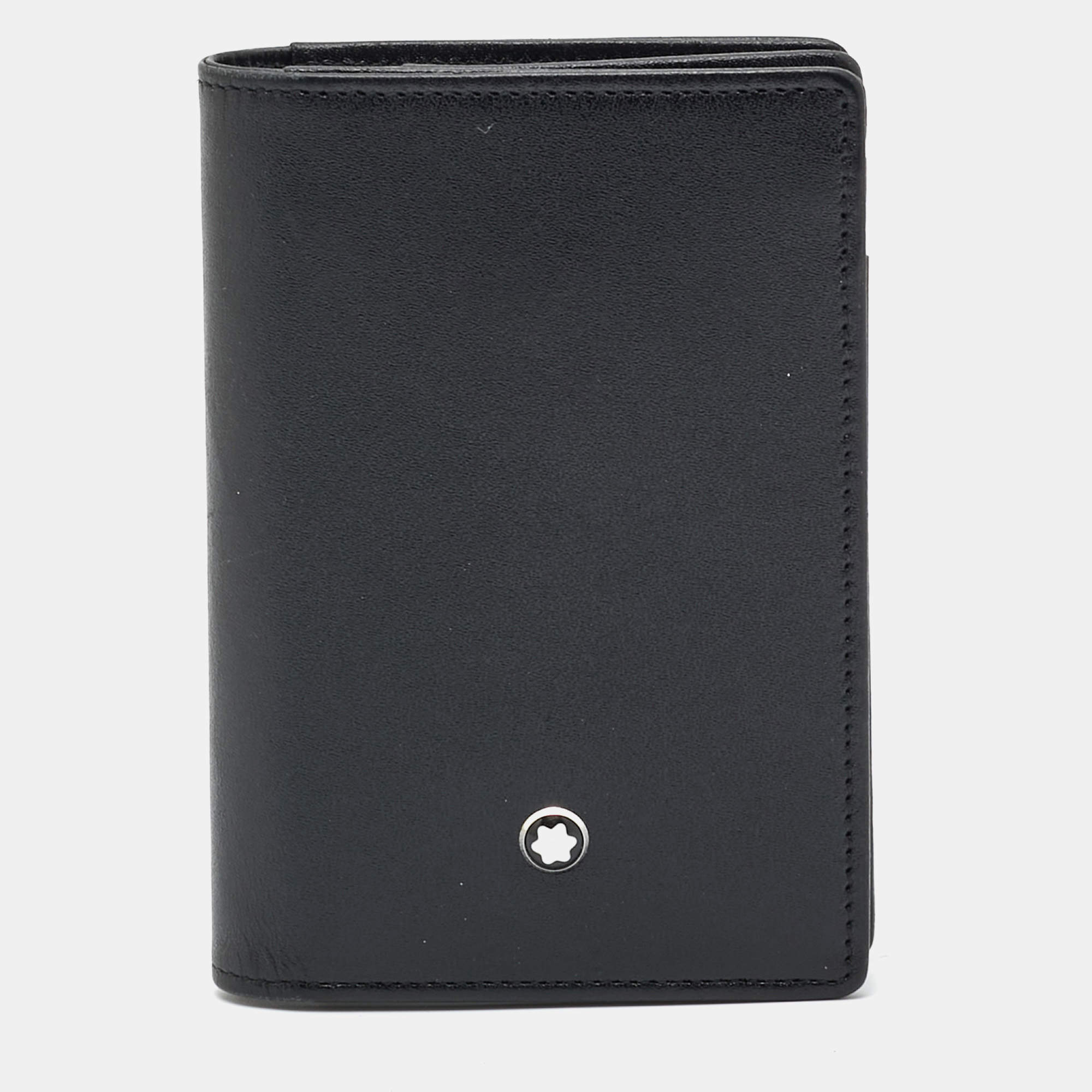 مملوكة مسبقًا Montblanc Meisterstuck Black Leather Card Case