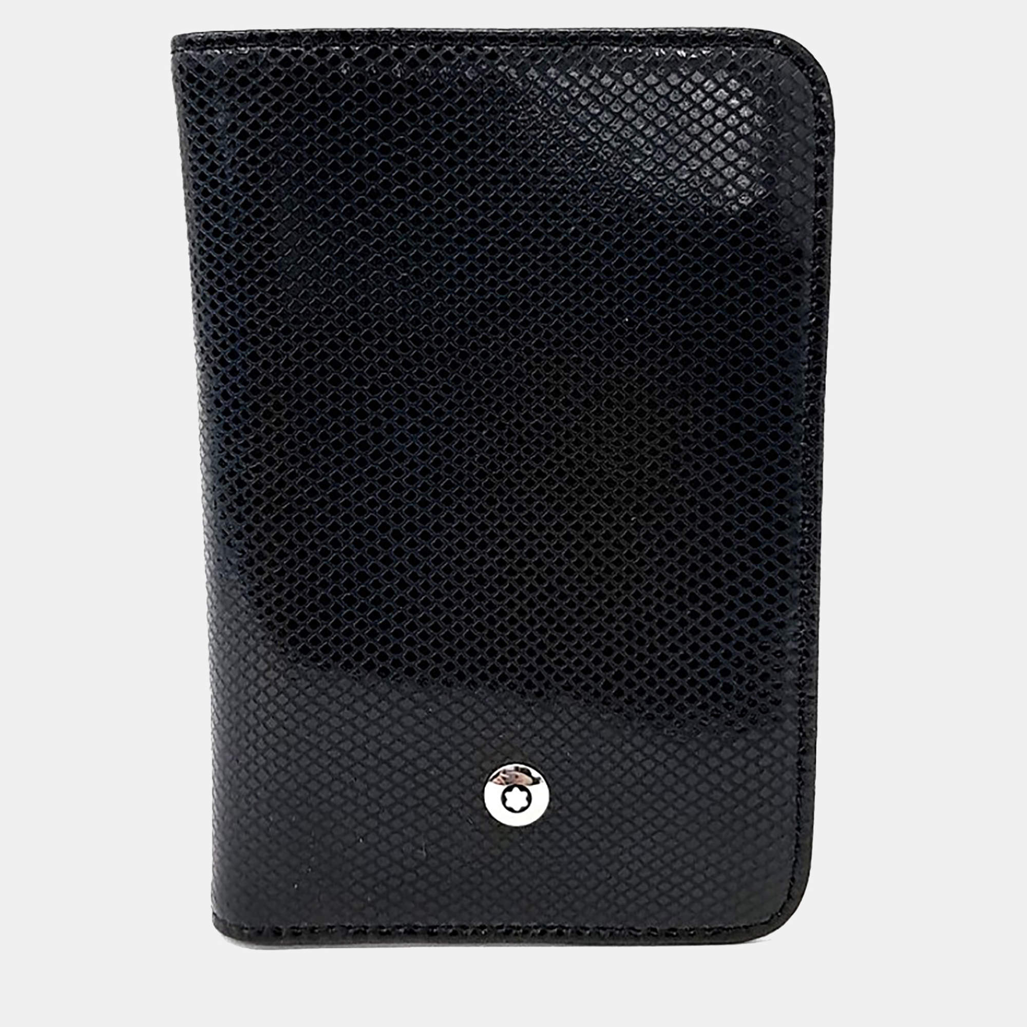 مملوكة مسبقًا Montblanc Black Leather card wallet