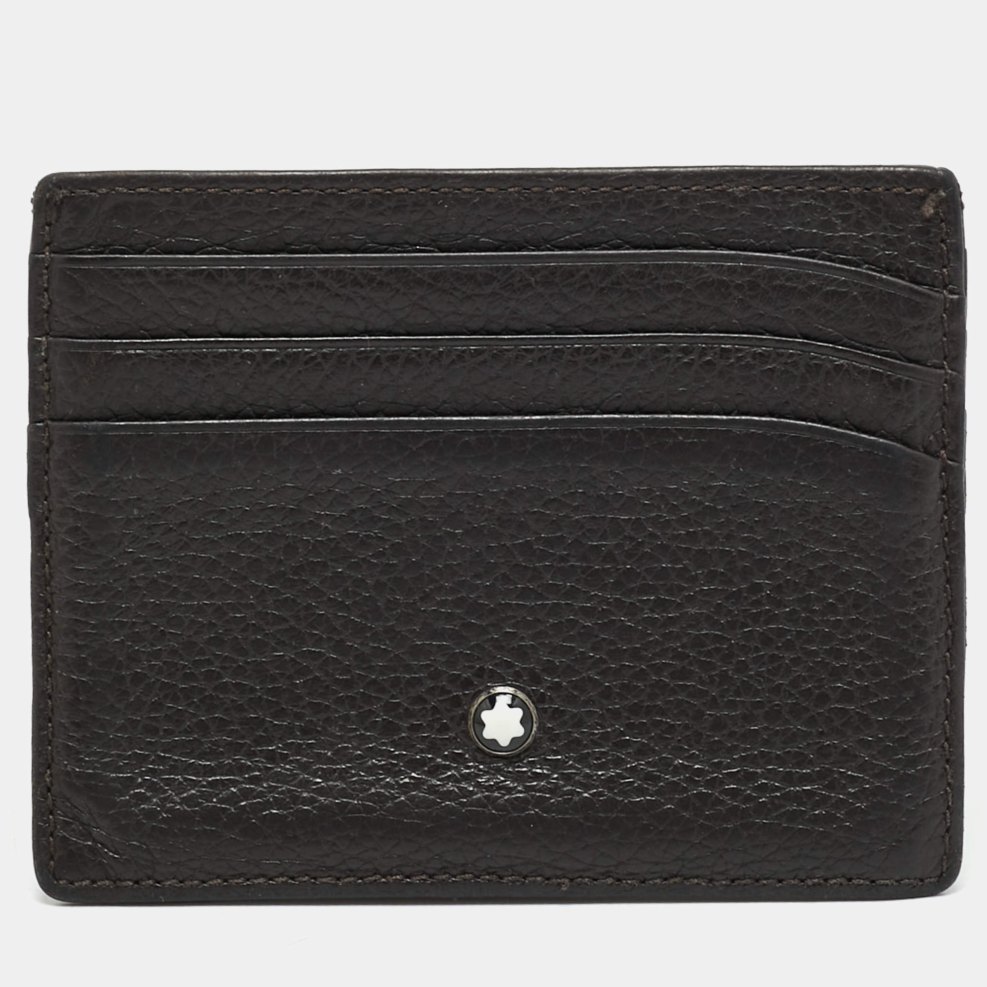 مملوكة مسبقًا Montblanc Meisterstuck Dark Brown Leather Card Holder