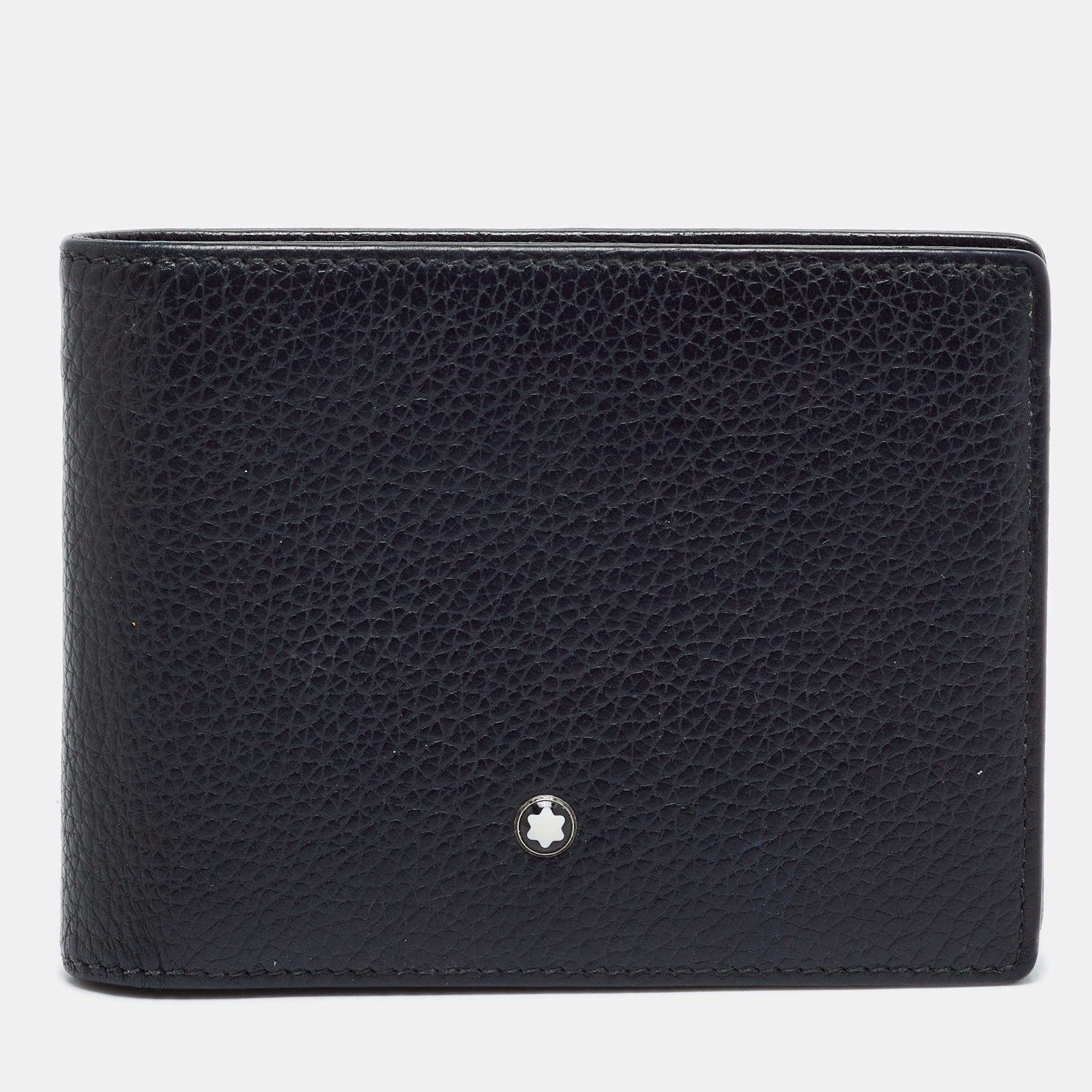 Pre Owned Montblanc 8CC Black Leather Bifold Wallet