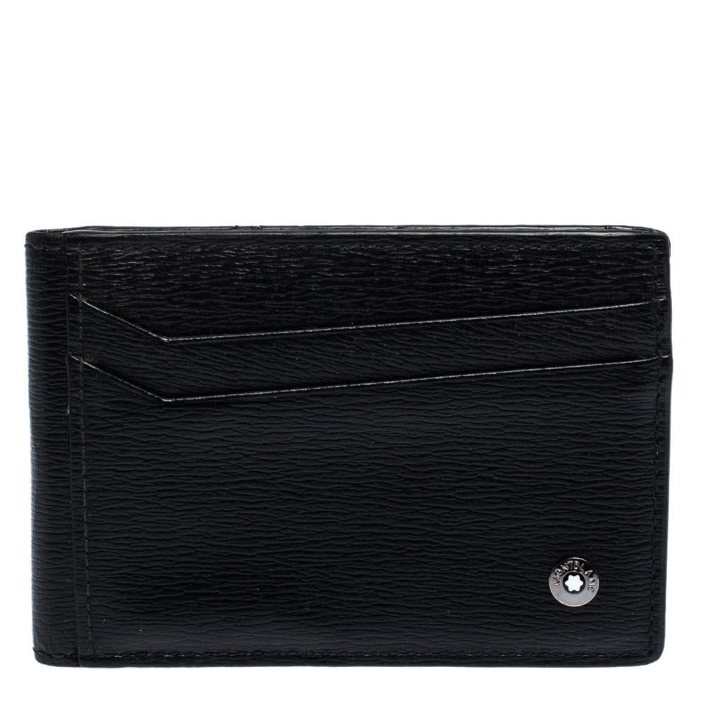 Pre Owned Montblanc Black Leather Card Holder 8CC