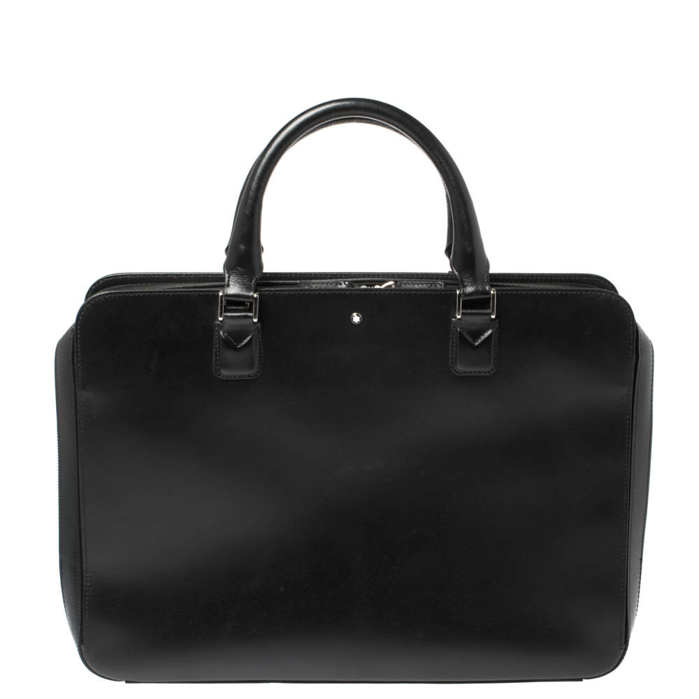 Pre Owned Montblanc Black Leather Meisterstuck Document Case