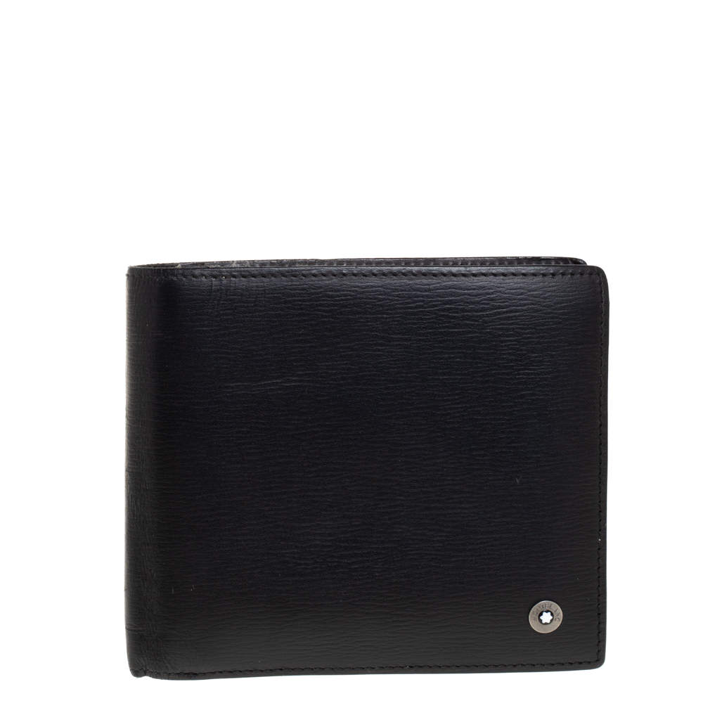 مملوكة مسبقًا Montblanc Black Leather Westside Bifold Wallet 