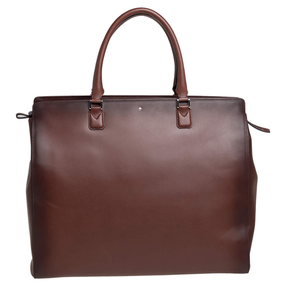 Montblanc Ombre Brown Leather Meisterstück Sfumato Briefcase