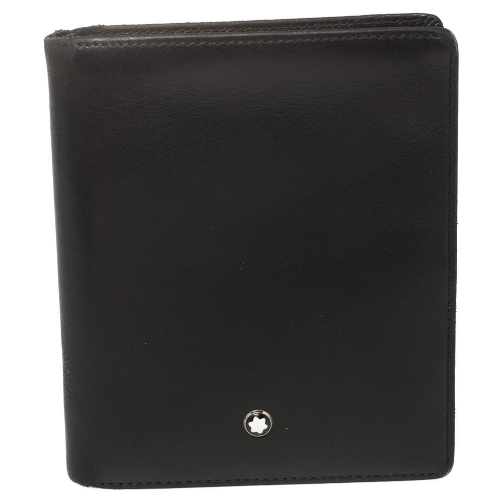 مملوكة مسبقًا Montblanc Black Leather Meisterstuck Bifold Wallet