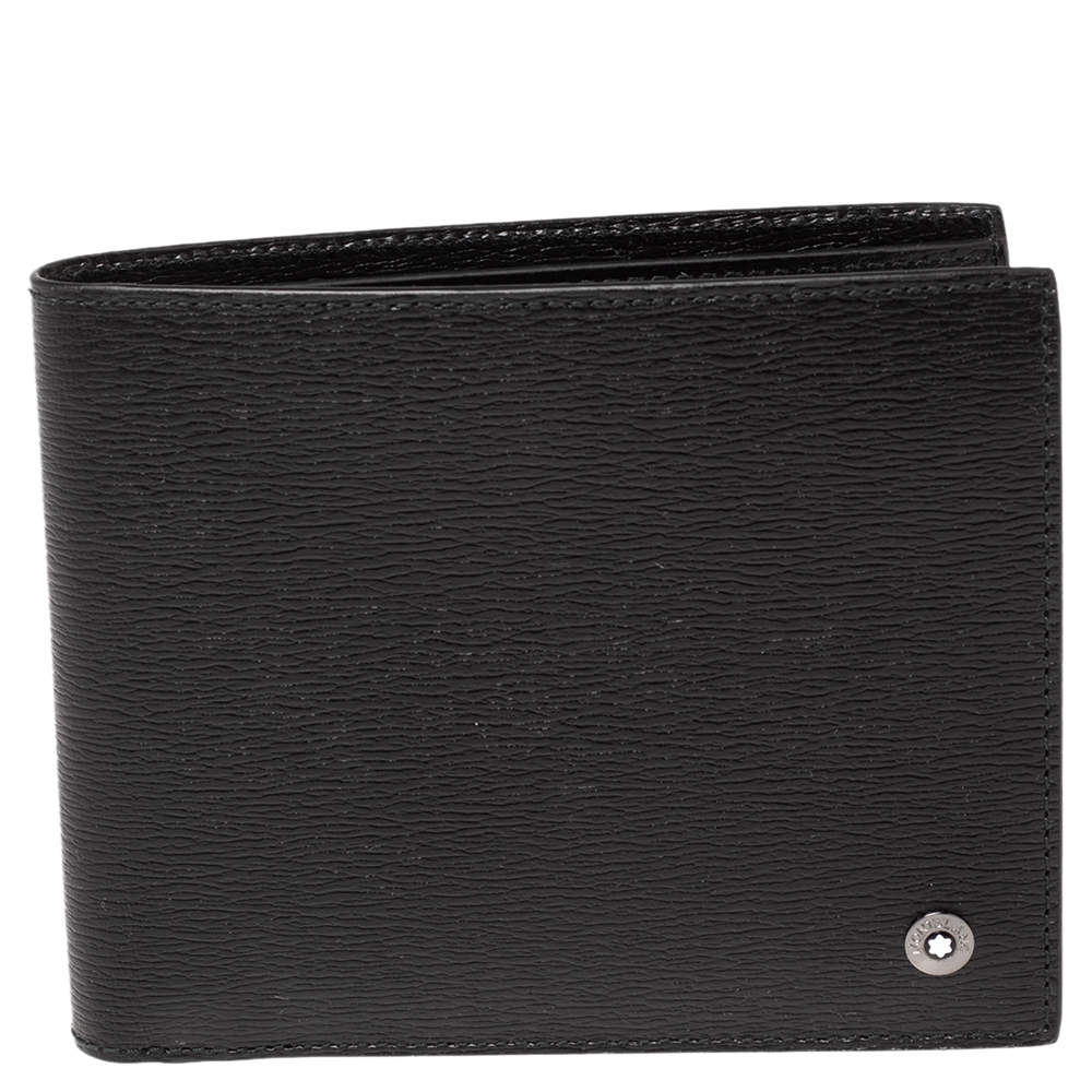 Montblanc Black Leather Westside 8CC Bifold Wallet