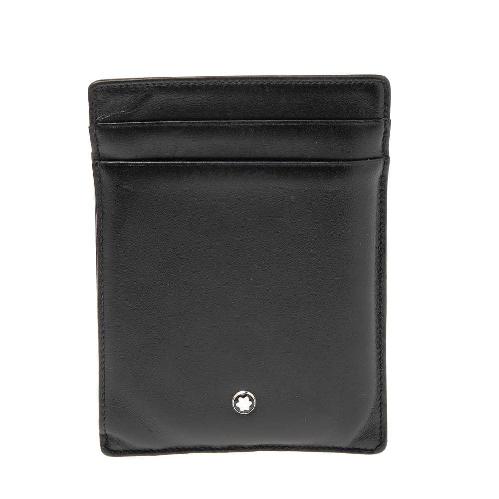 مملوكة مسبقًا Montblanc Black Leather Card Holder