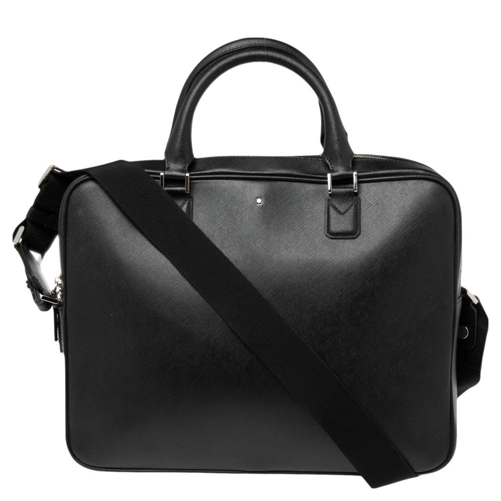 Pre Owned Montblanc Black Leather Meisterstuck Briefcase